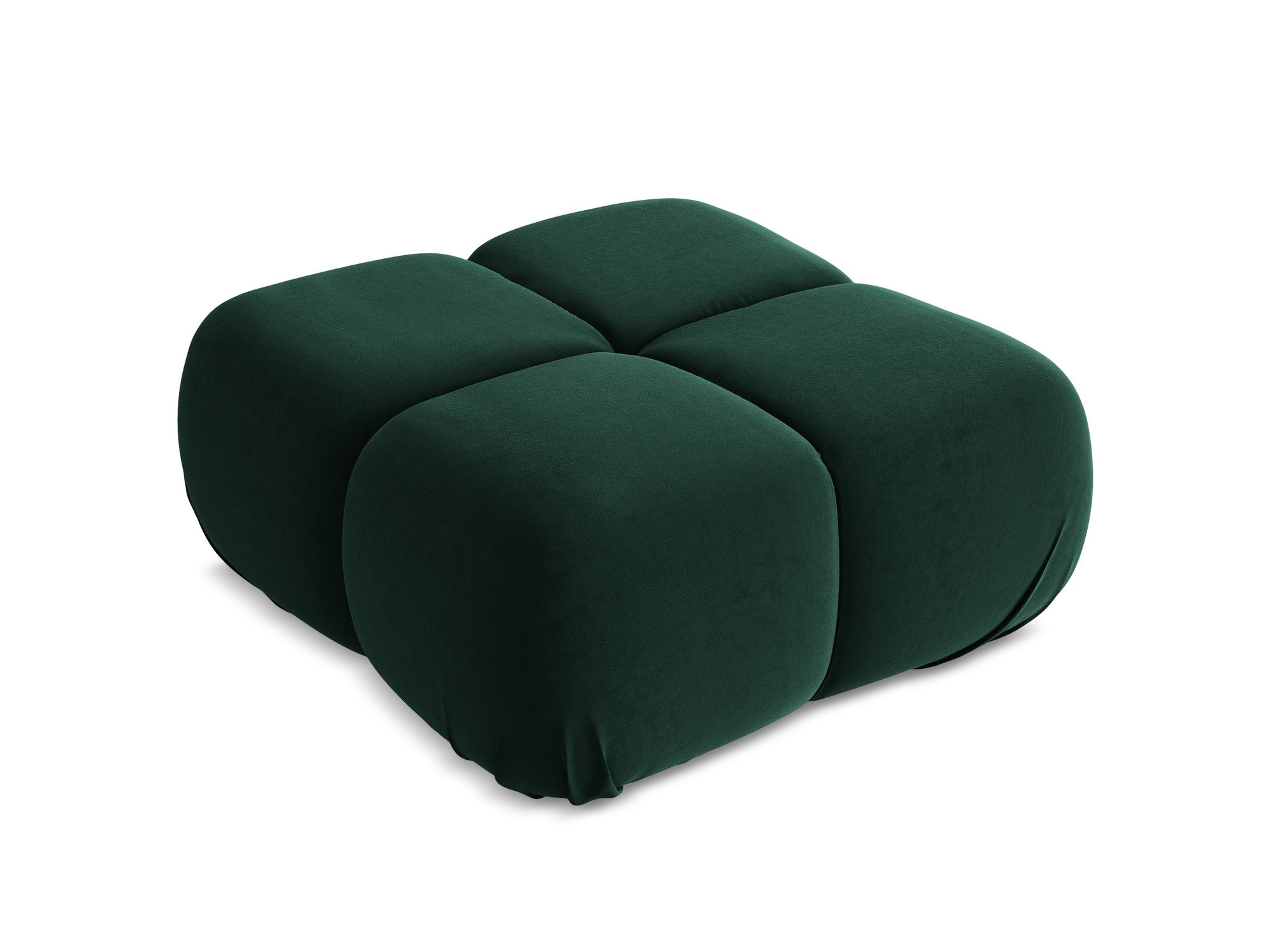Pouf / velvet module LOKUA bottle green