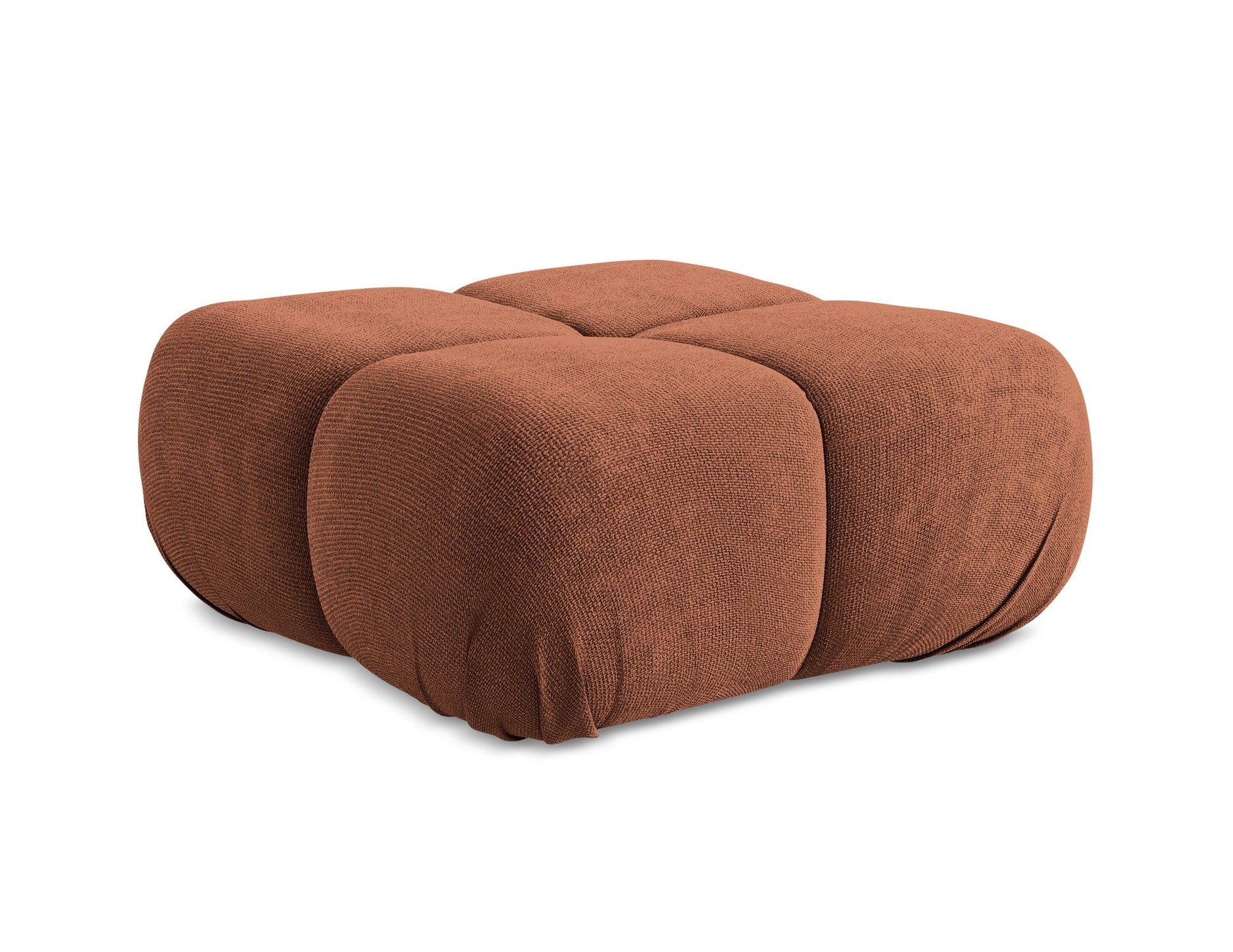 Pouf / module LOKUA terracotta chenille