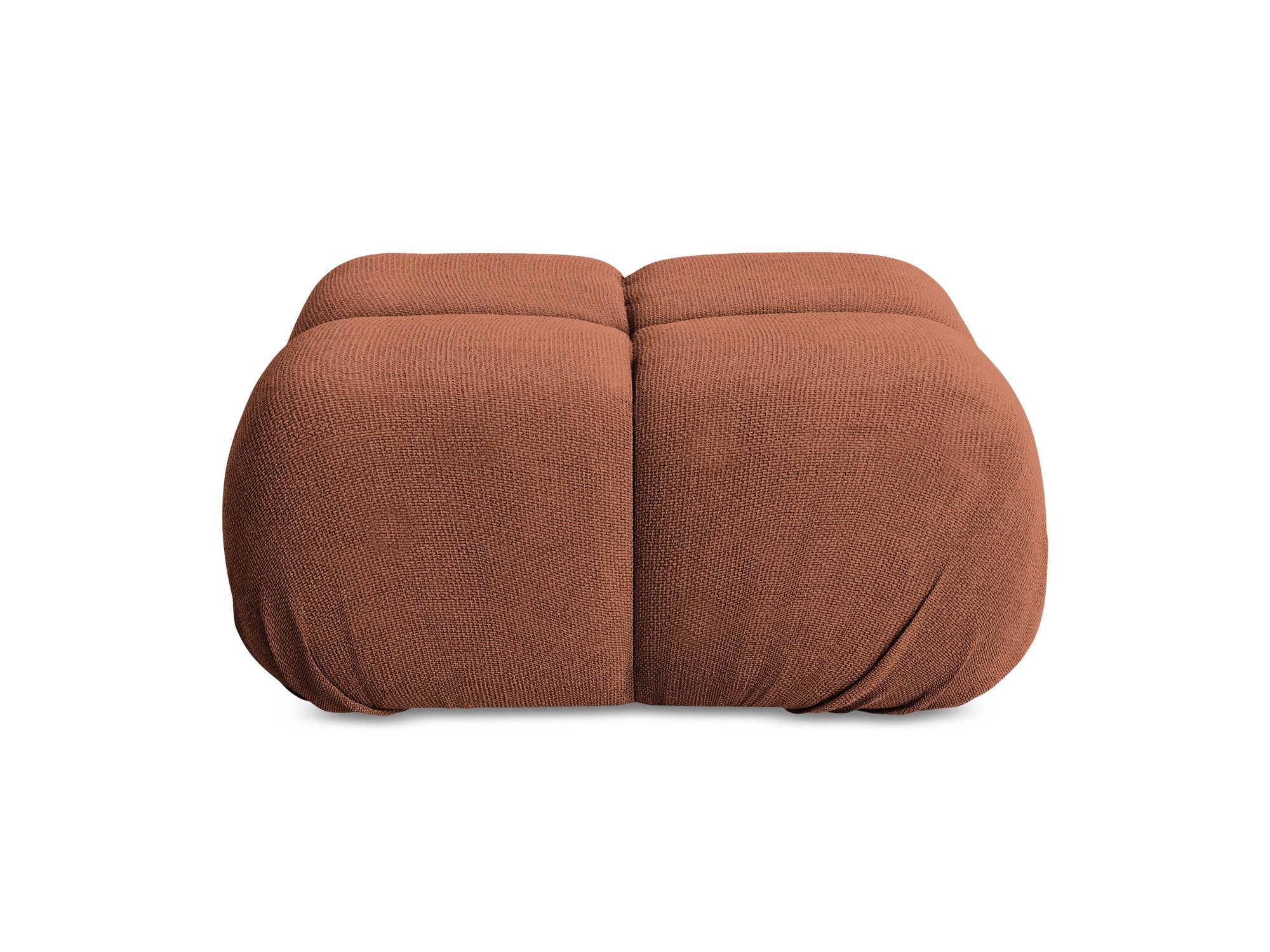 Pouf / module LOKUA terracotta chenille
