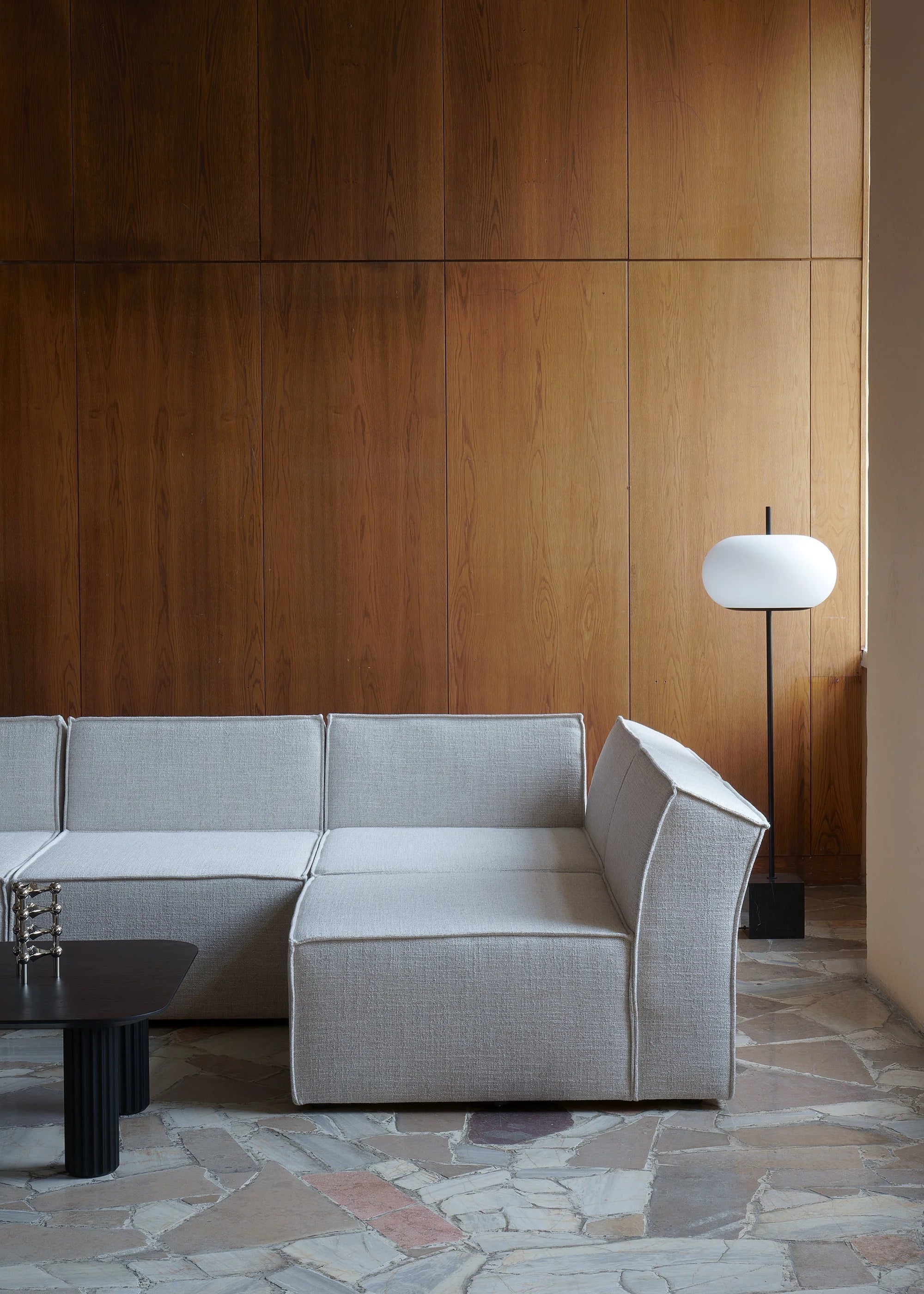 Modulares Sofa ANDO - grüner Pouf