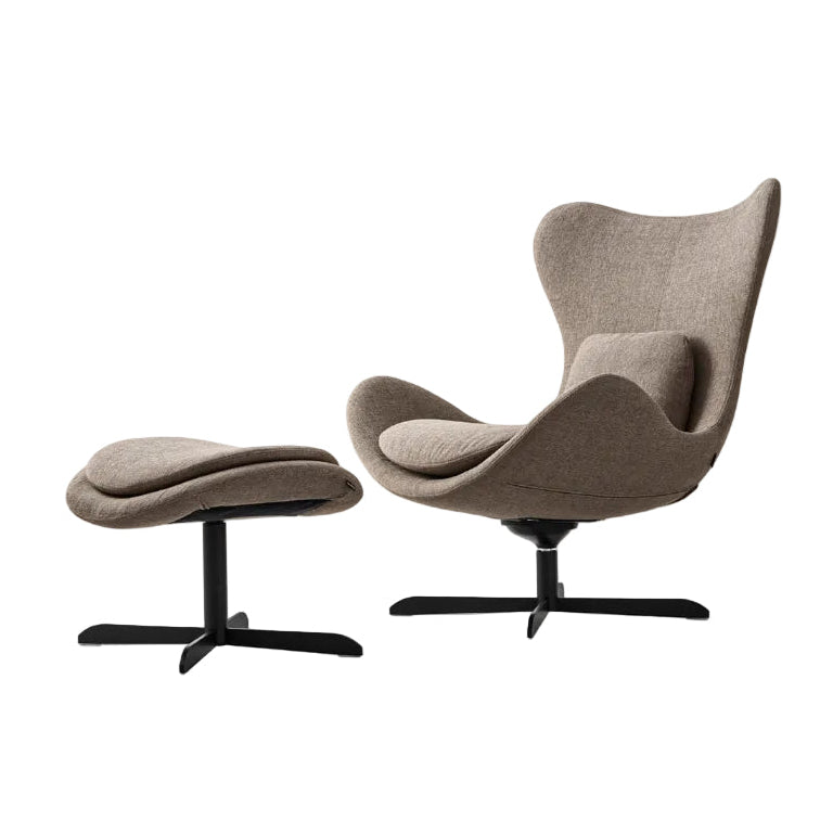 Polsterhocker LAZY mit schwarzem Metallgestell