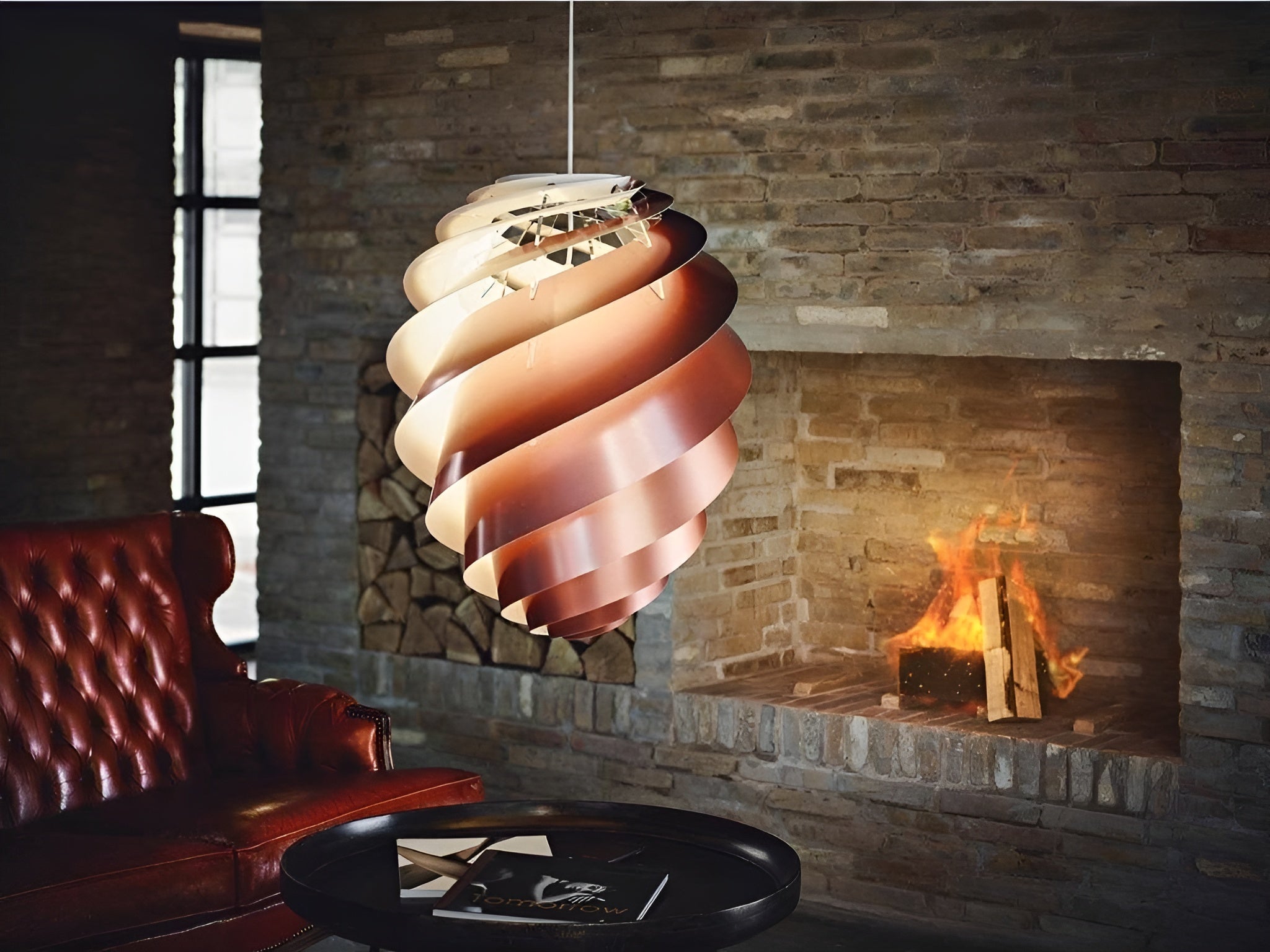 Hanging Lamp MODEL 1313 SWIRL 3 Copper