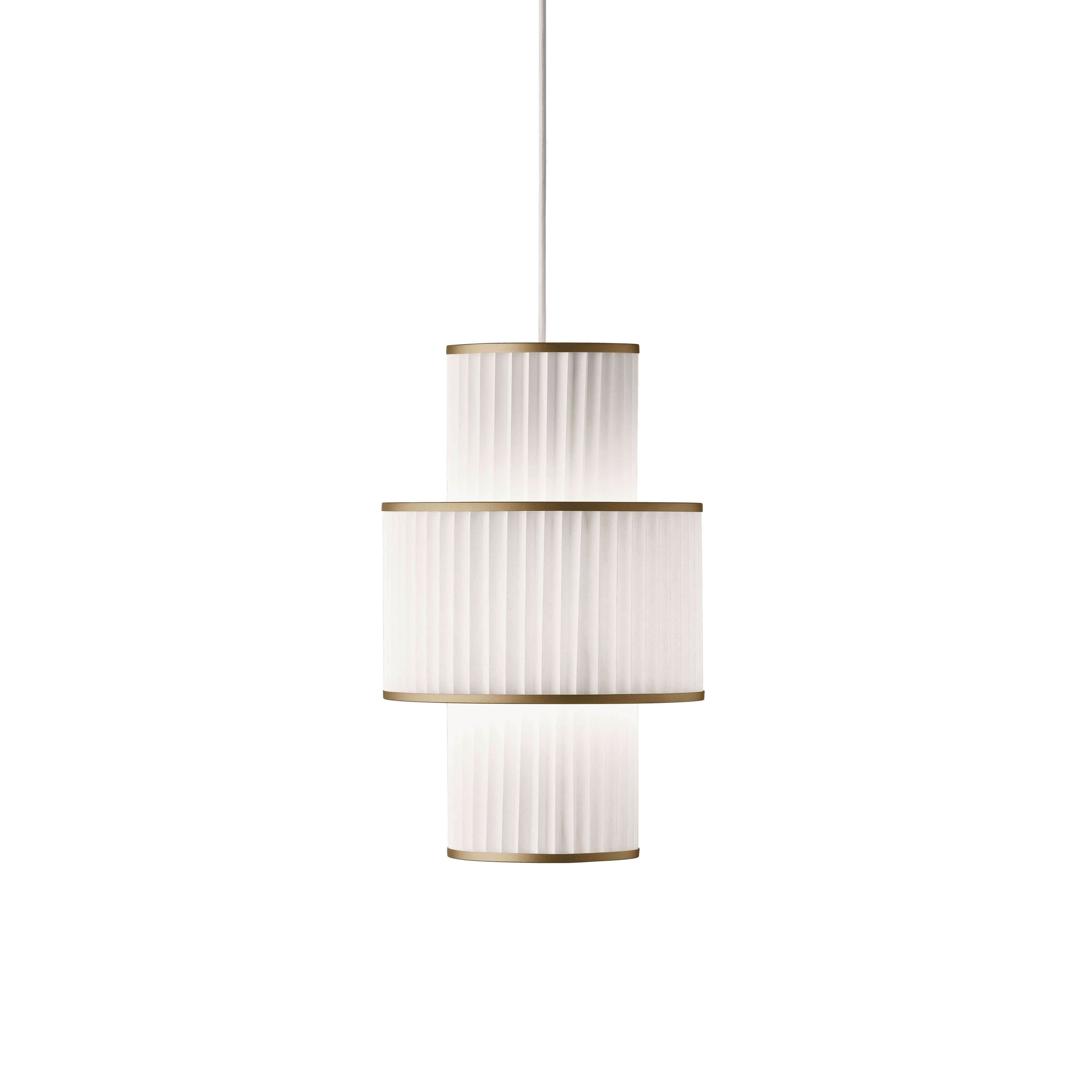 Pendelleuchte MODELL 111 PLIVELLO weiß mit Gold
