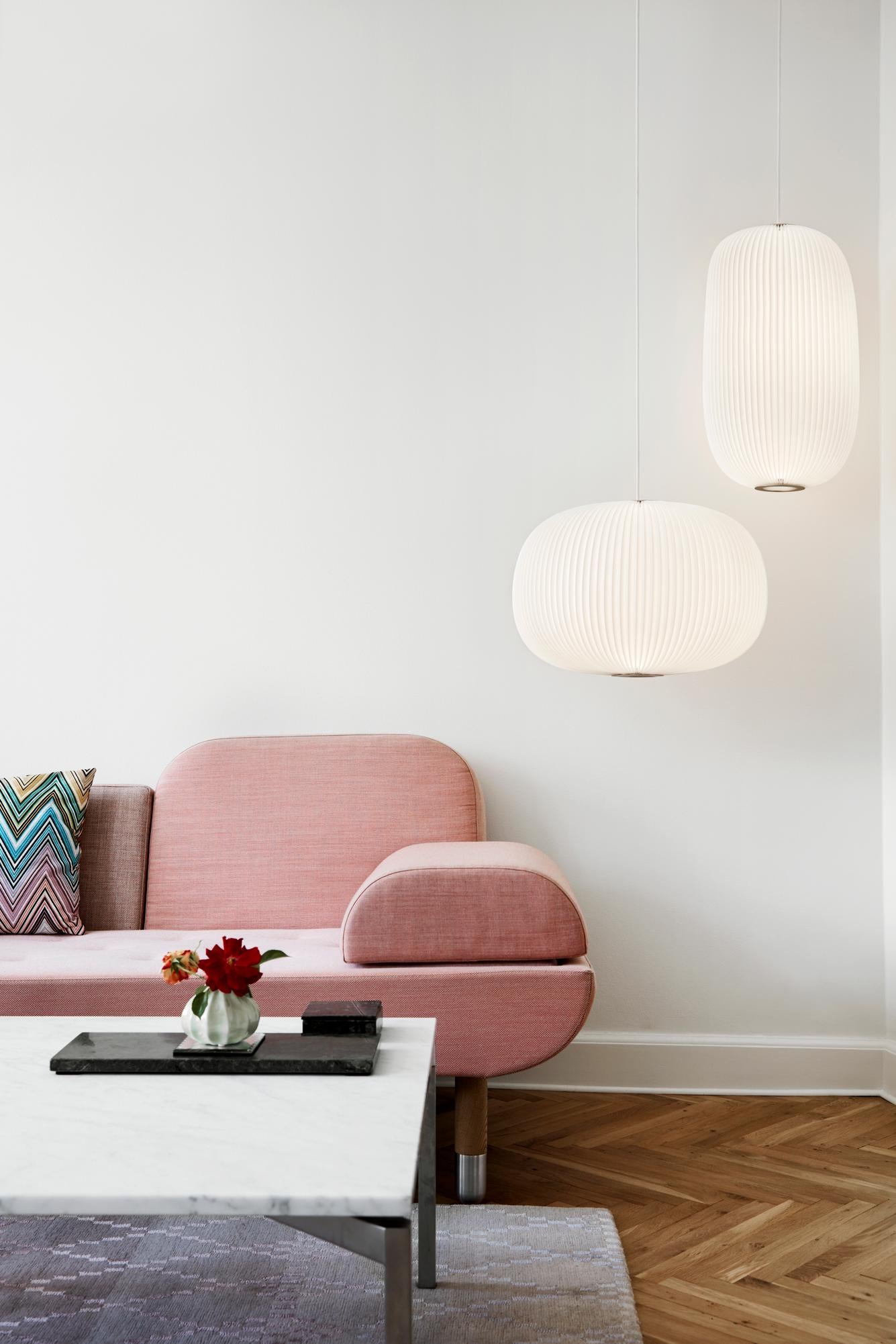 Hanging Lamp MODEL 133 LAMELLA 2 white with gold finish