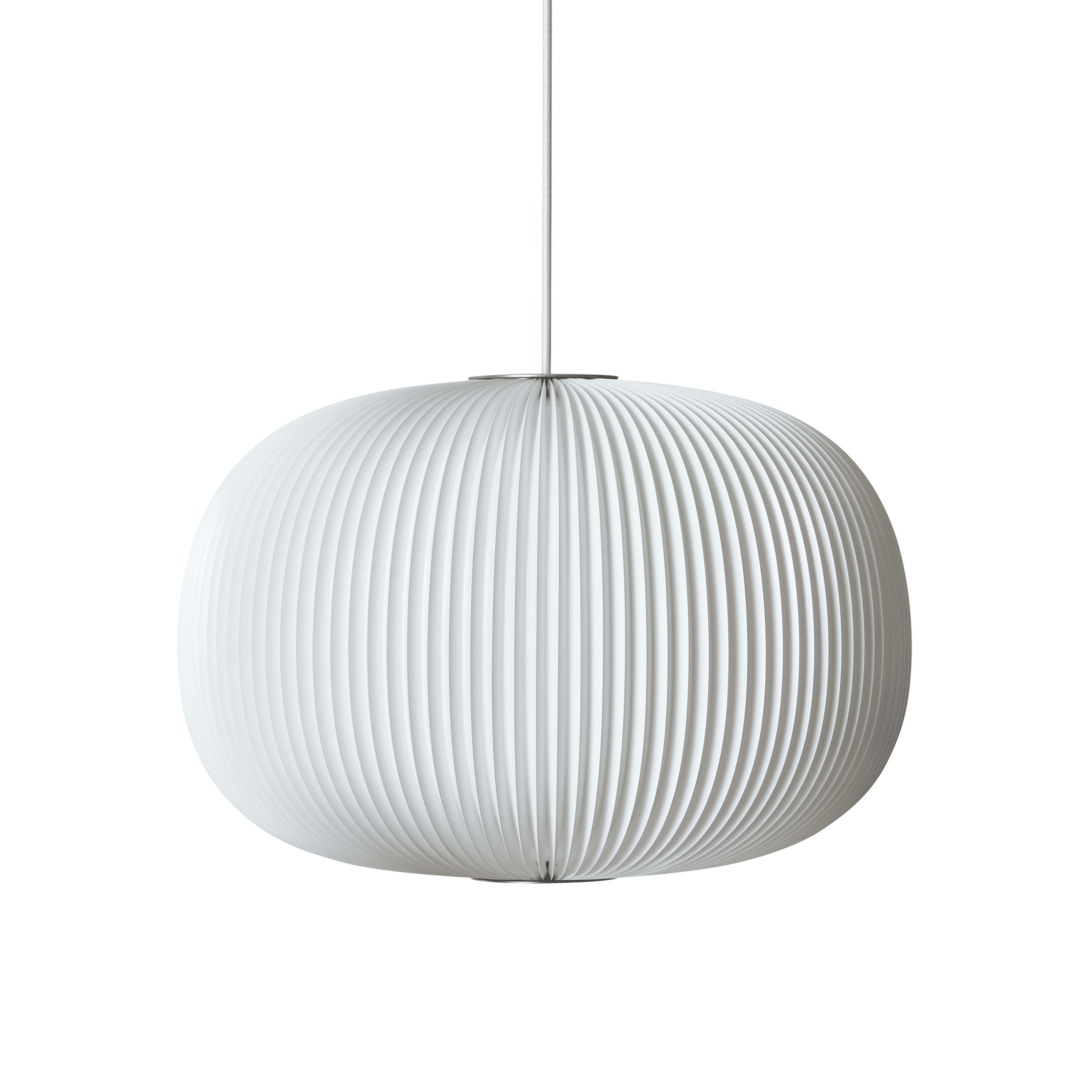 Hanging Lamp MODEL 132 LAMELLA 1 white with silver finish