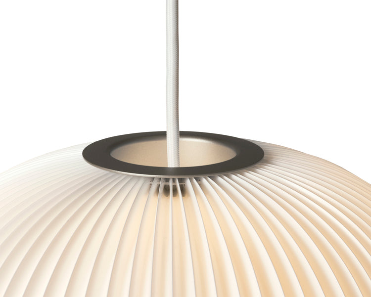 Hanging Lamp MODEL 132 LAMELLA 1 white with silver finish