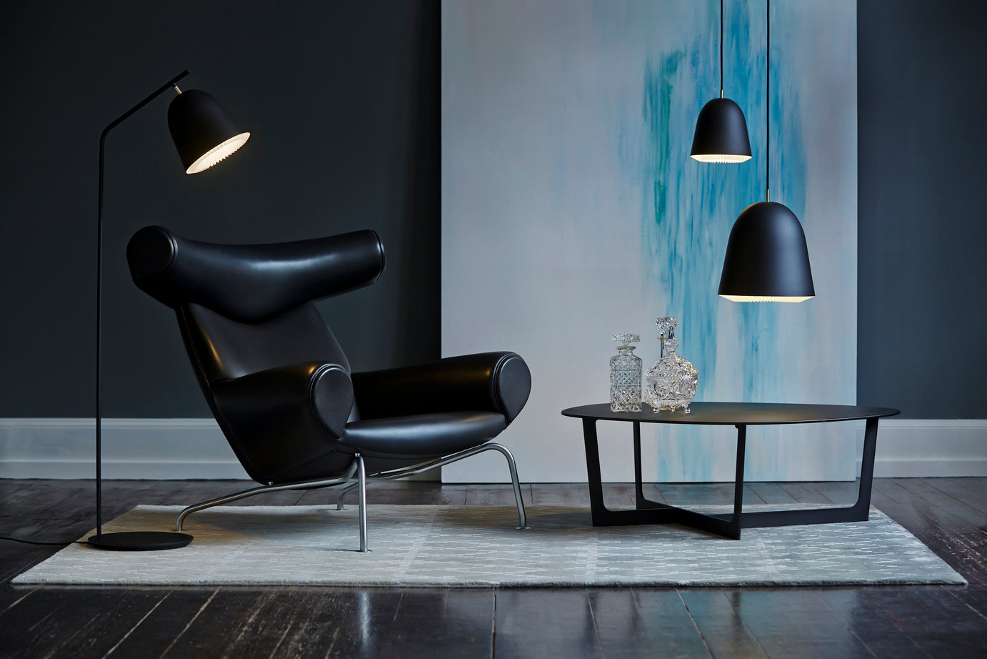Floor lamp MODEL 355 CASHÉ black