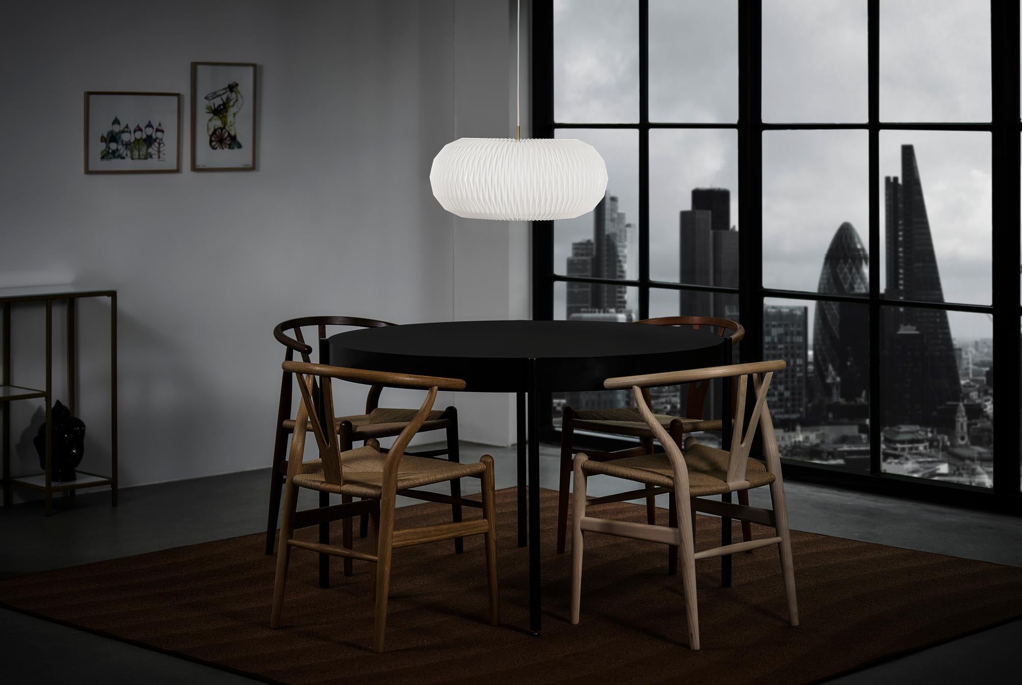 Hanging Lamp MODEL 195 DONUT white with silver