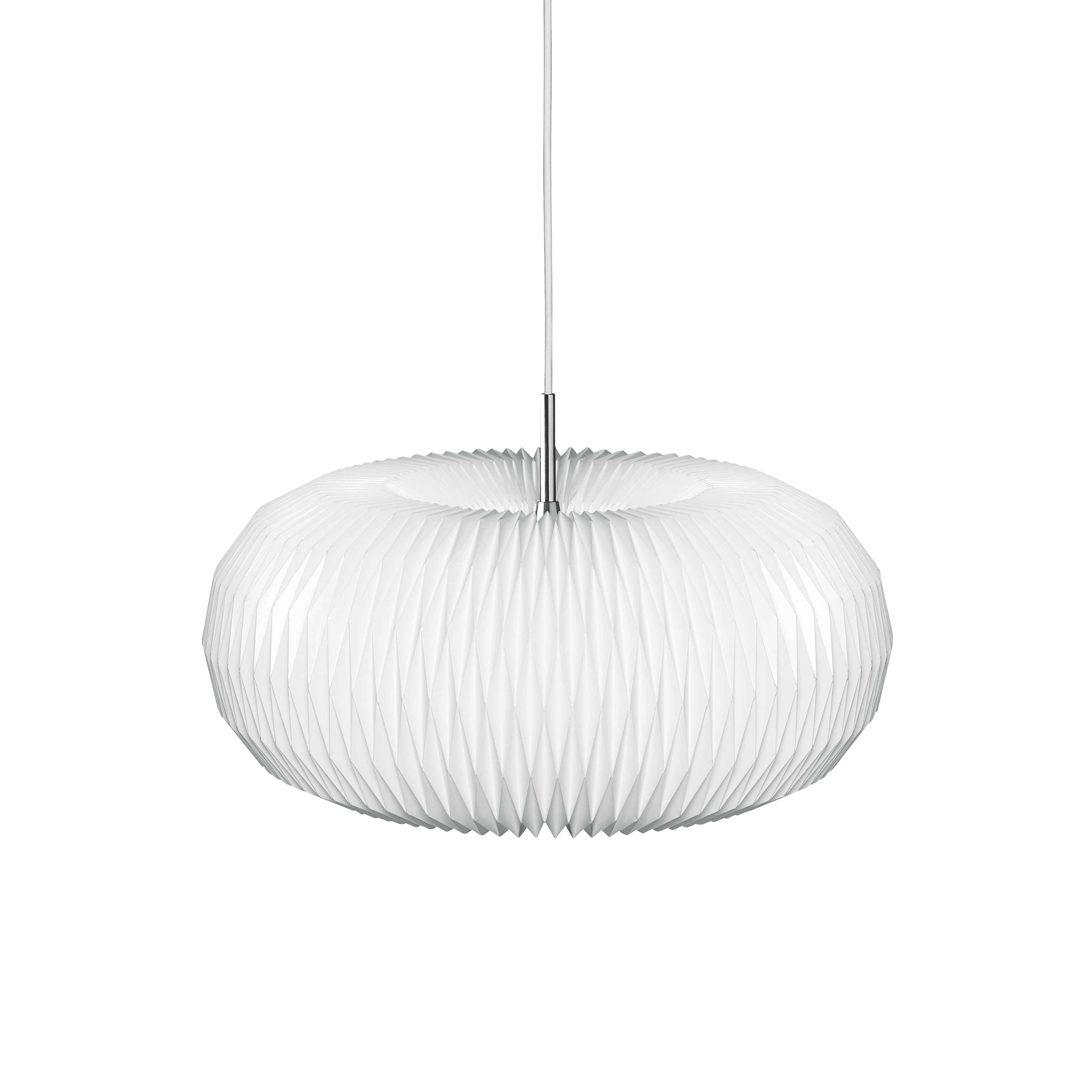 Hanging Lamp MODEL 195 DONUT white with silver