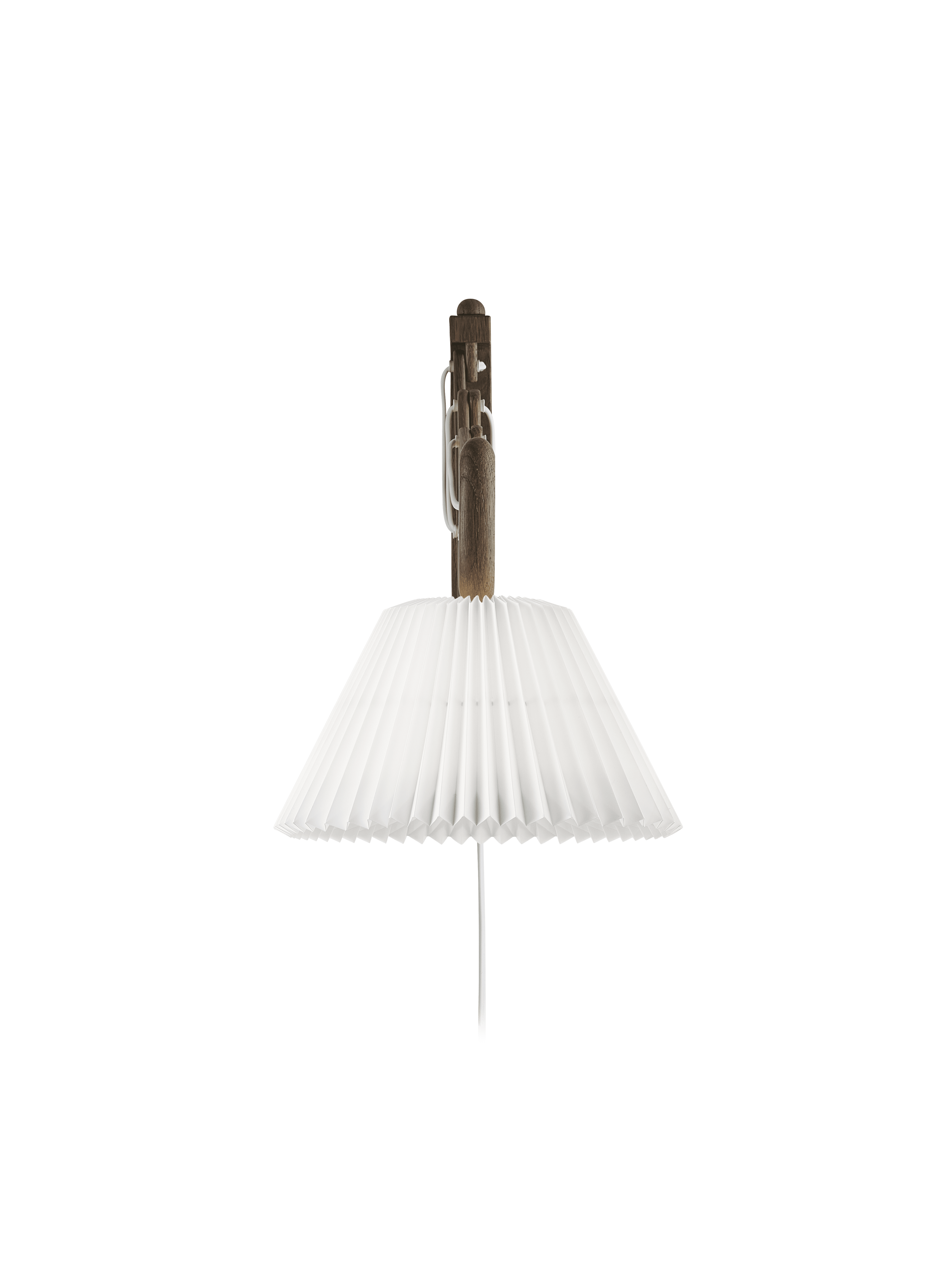 Wandleuchte MODELL 223 2/17 SAX weiß mit dunklem Eichenfuß