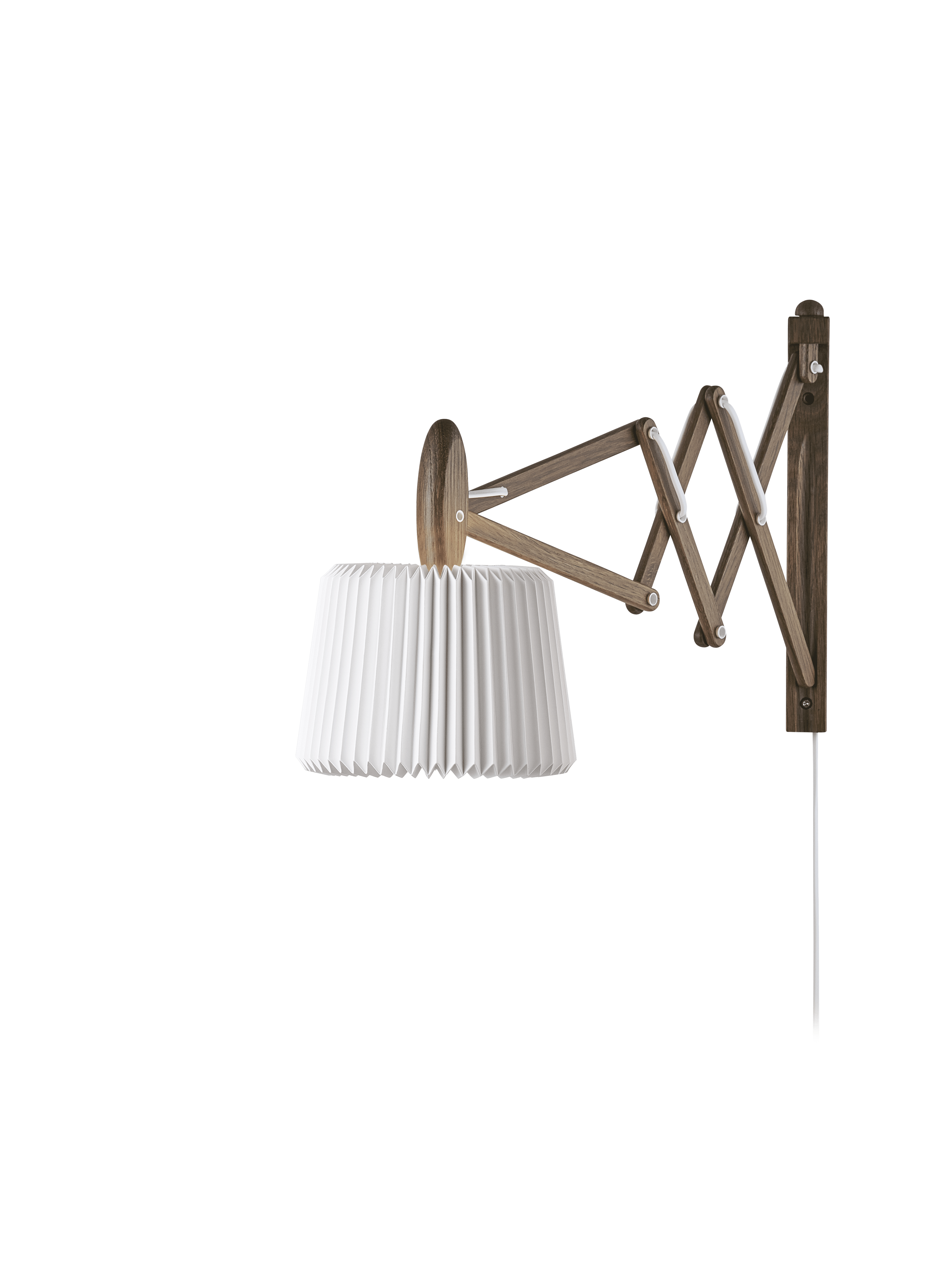 Wall lamp MODEL 223 120 SAX white with dark oak base