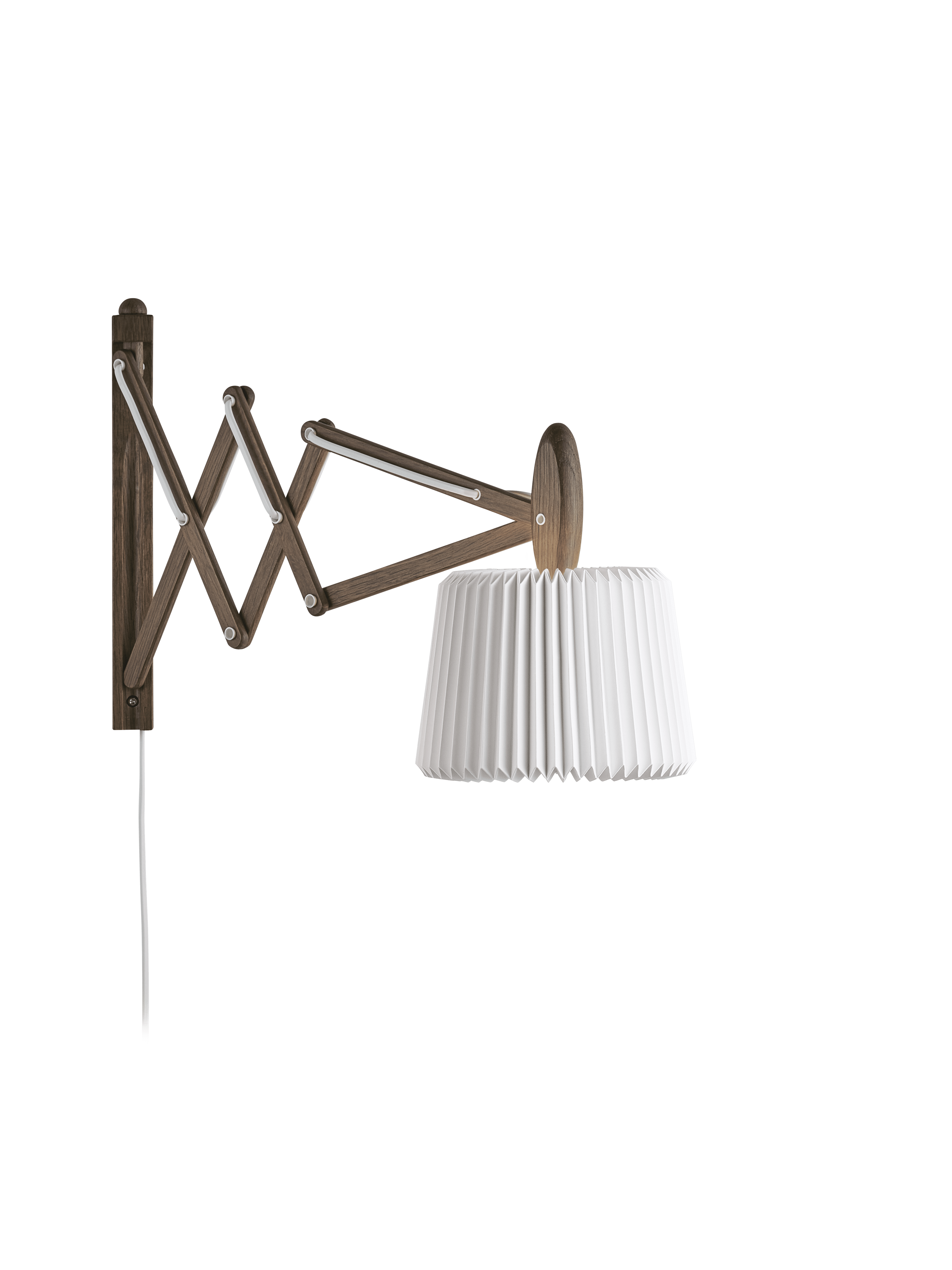 Wall lamp MODEL 223 120 SAX white with dark oak base