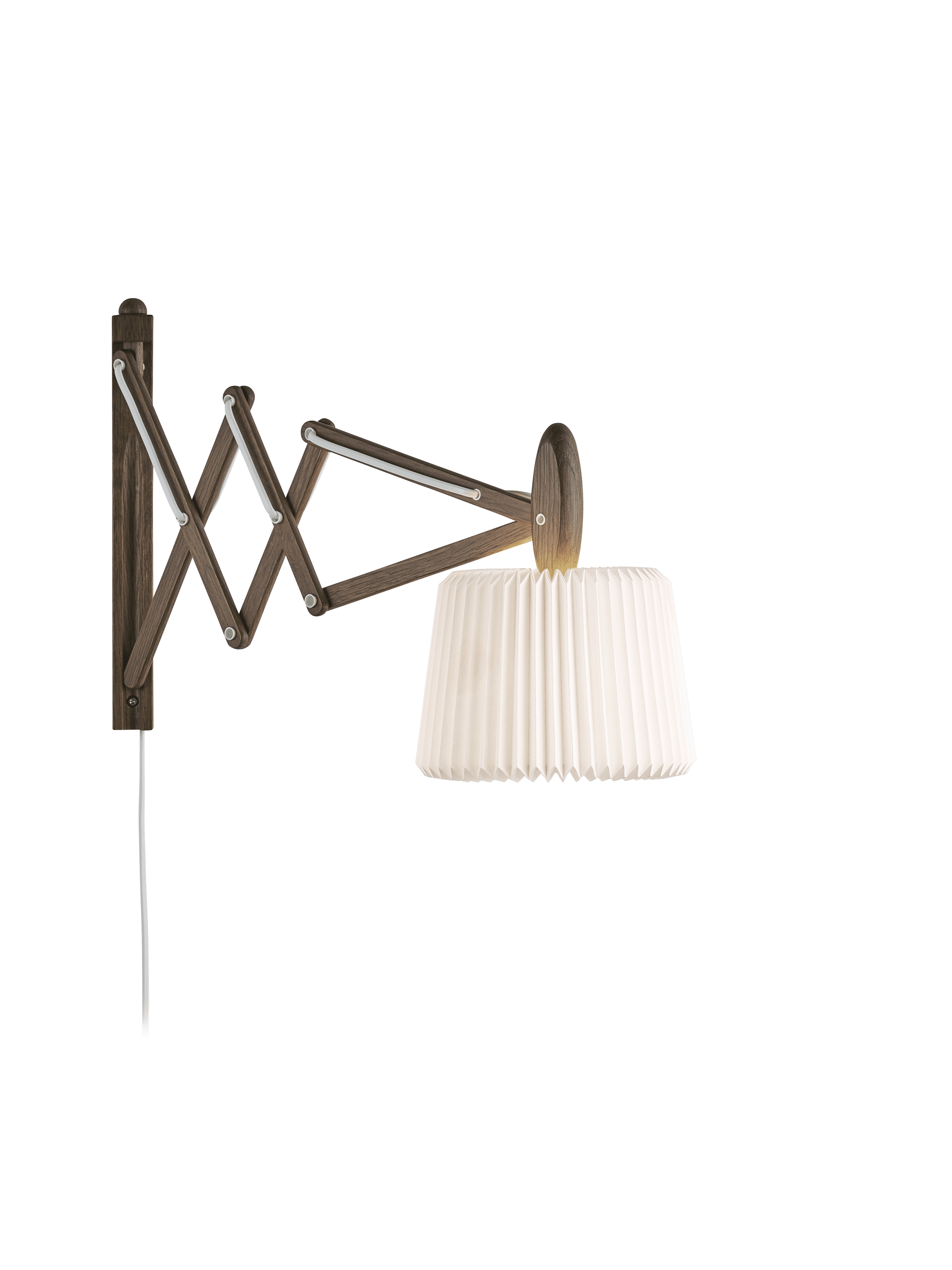 Wall lamp MODEL 223 120 SAX white with dark oak base