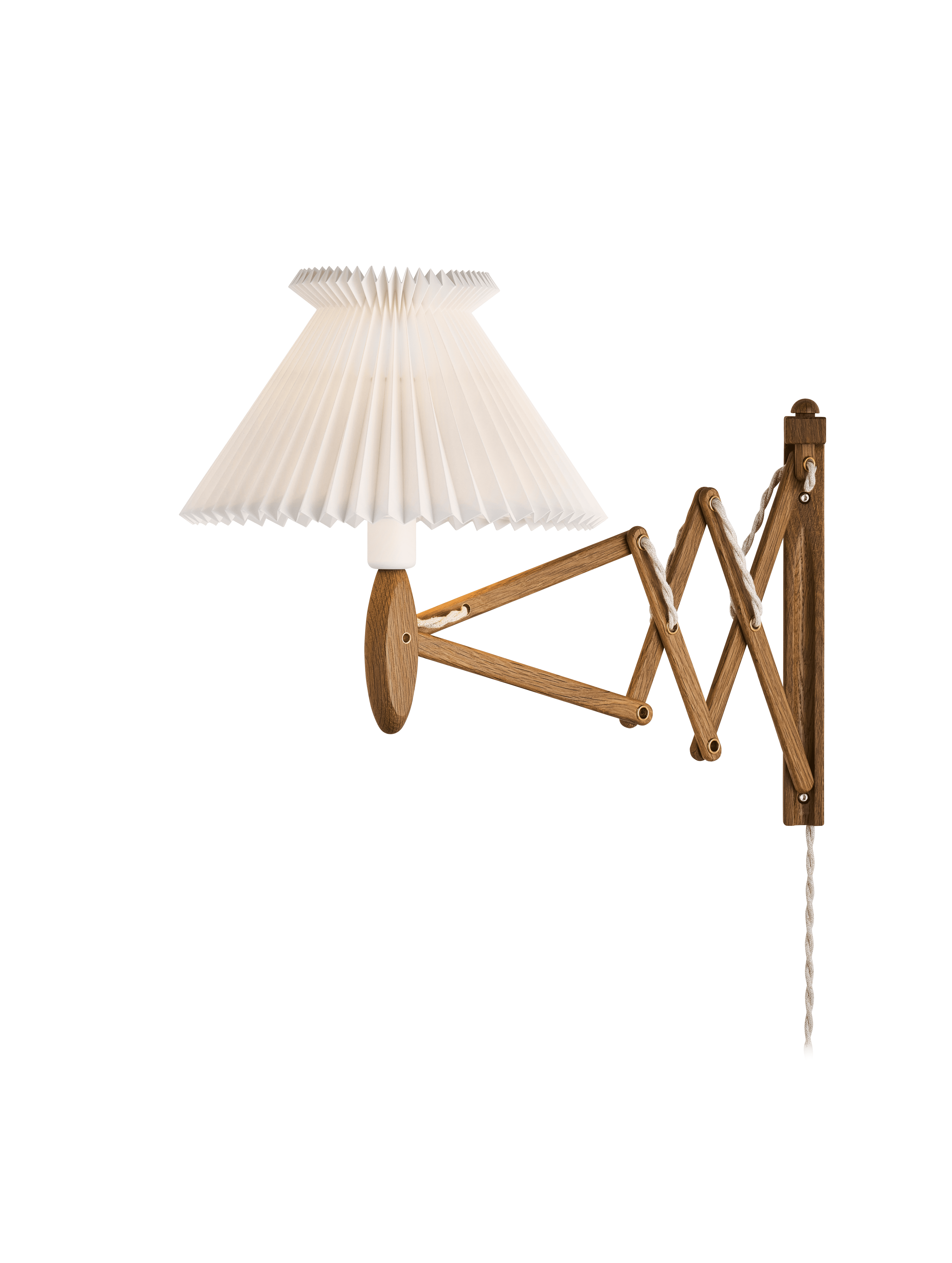 Wall lamp MODEL 224 6/21 SAX ANNIVERSARY white with dark oak base