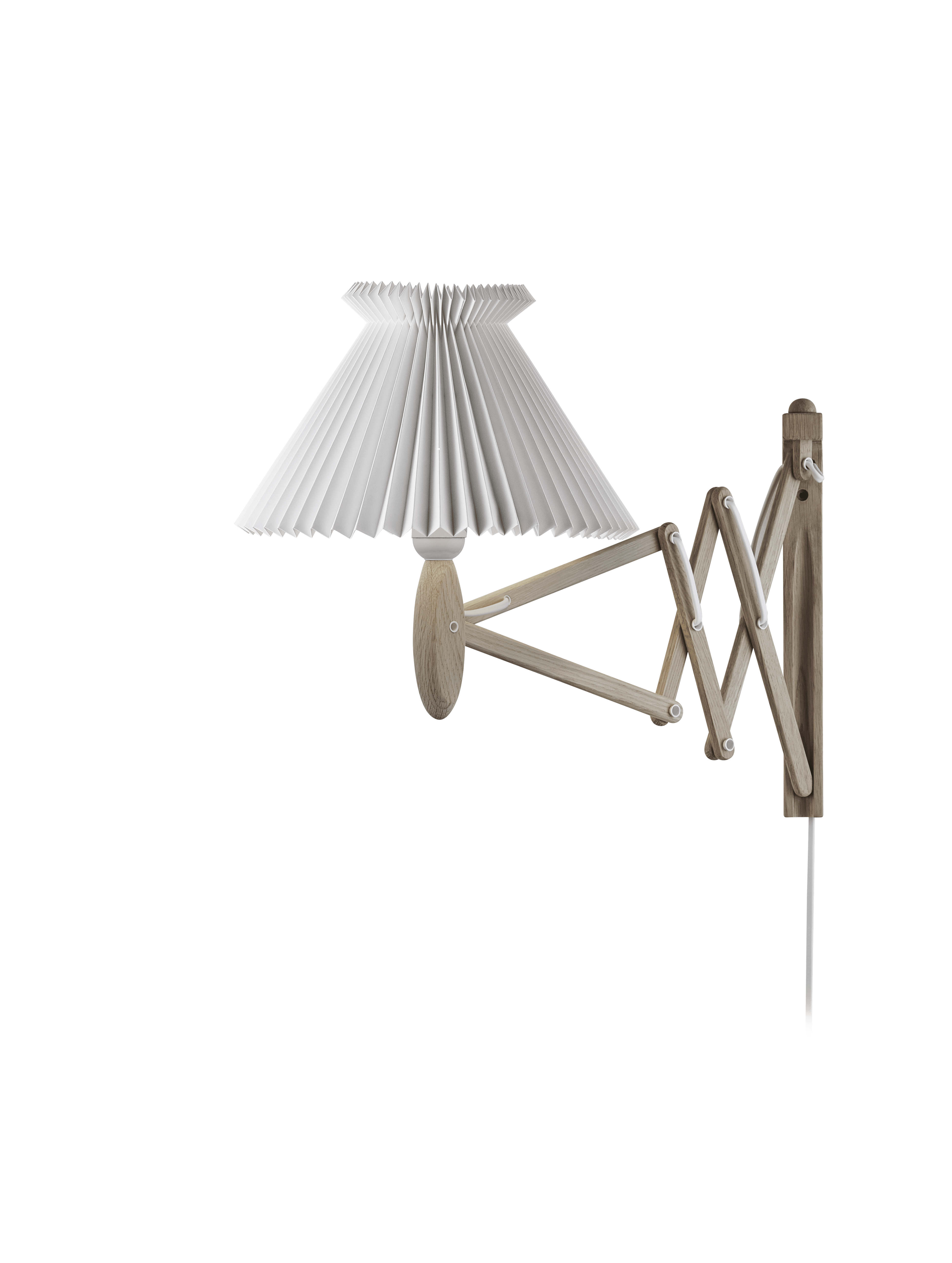 Wall lamp MODEL 224 6/17 SAX white with light oak base