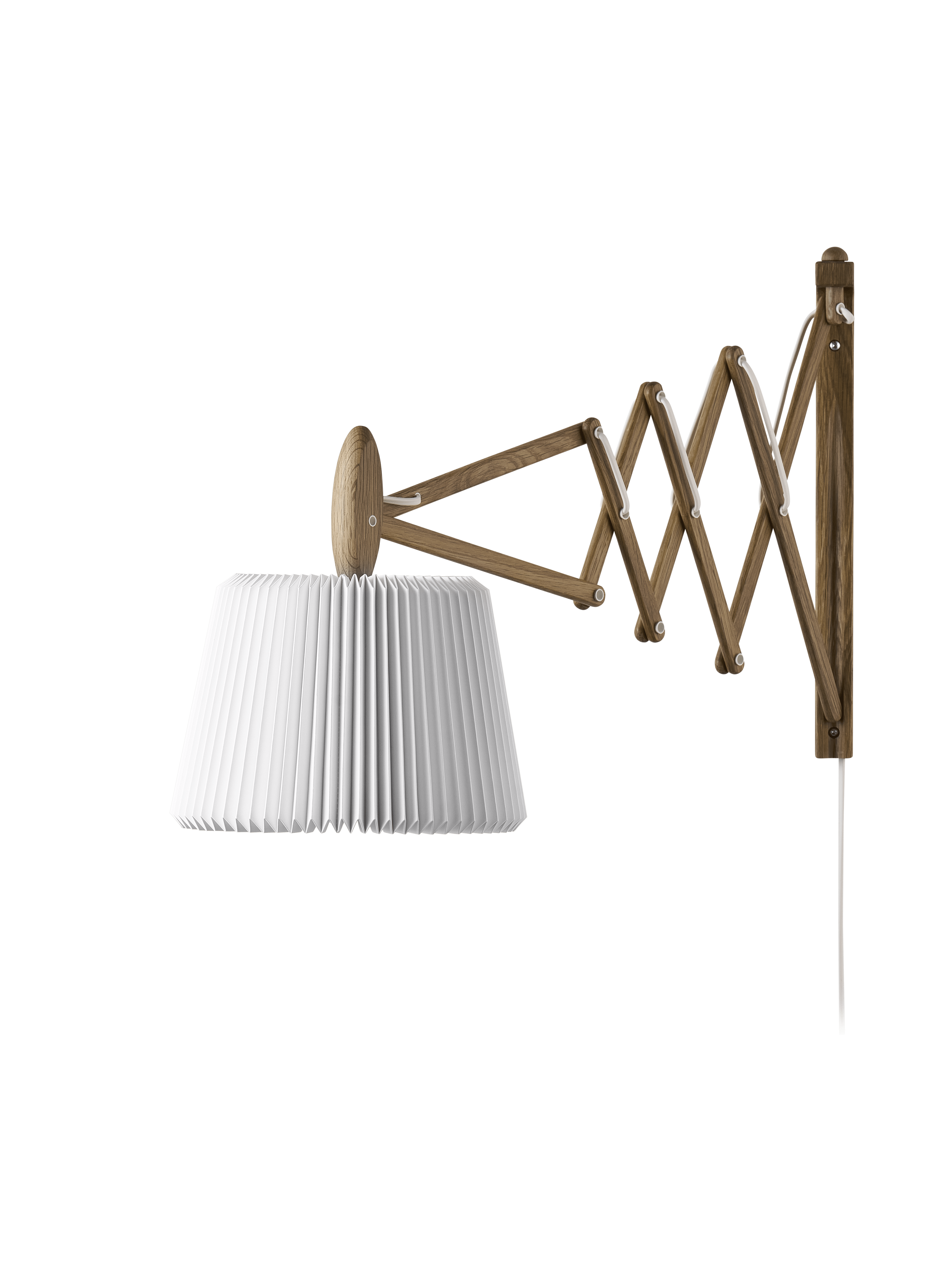 Wall lamp MODEL 233 120 SAX white with dark oak base