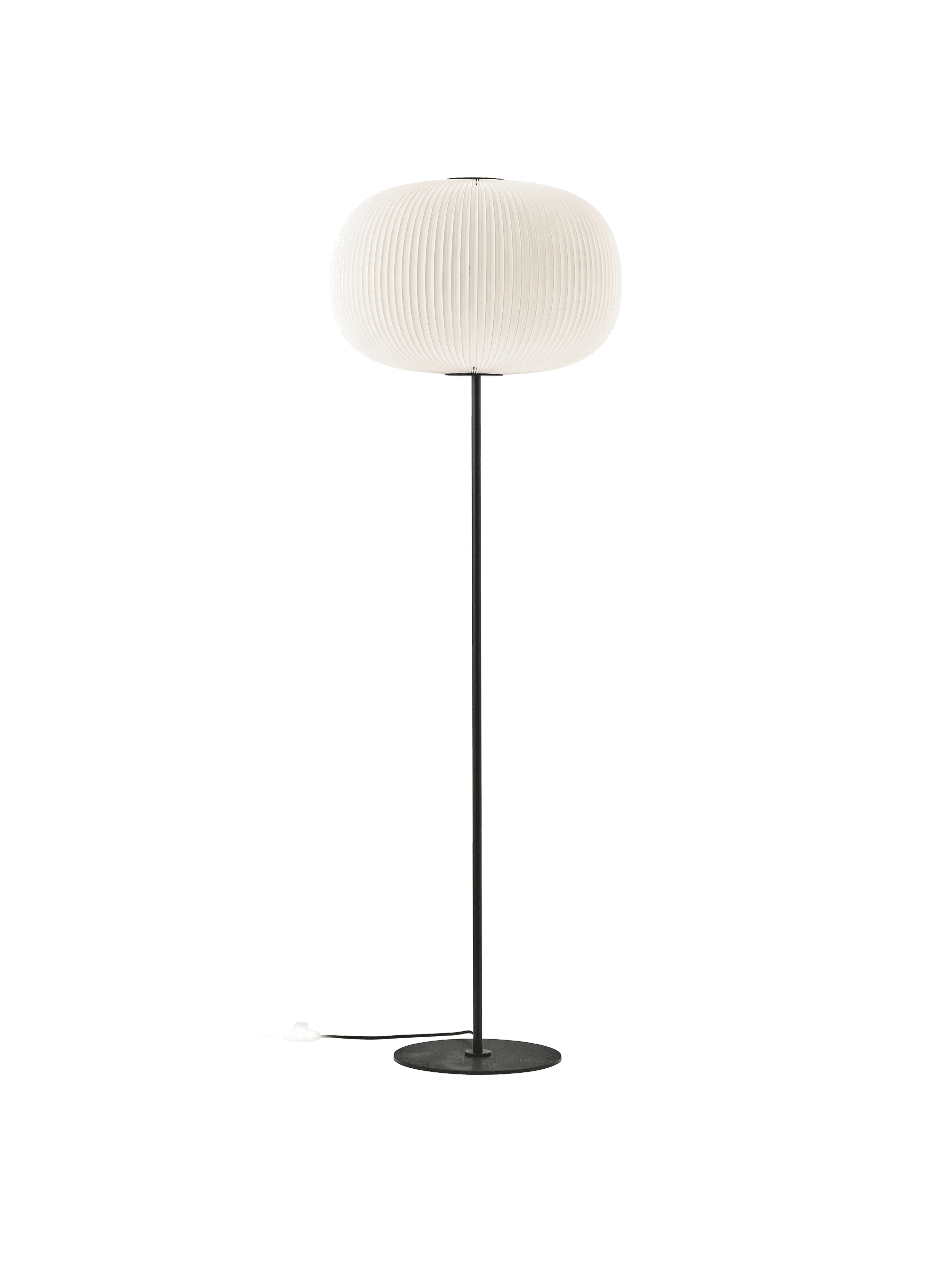 Floor lamp MODEL 332 LAMELLA white with black base