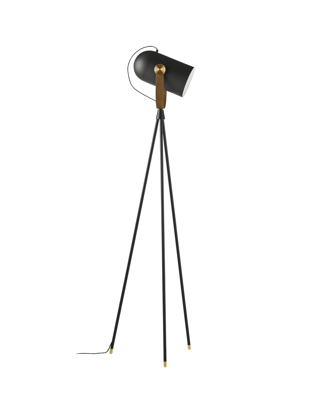 Stehlampe MODELL 362 CARRONADE II schwarz mit Gold