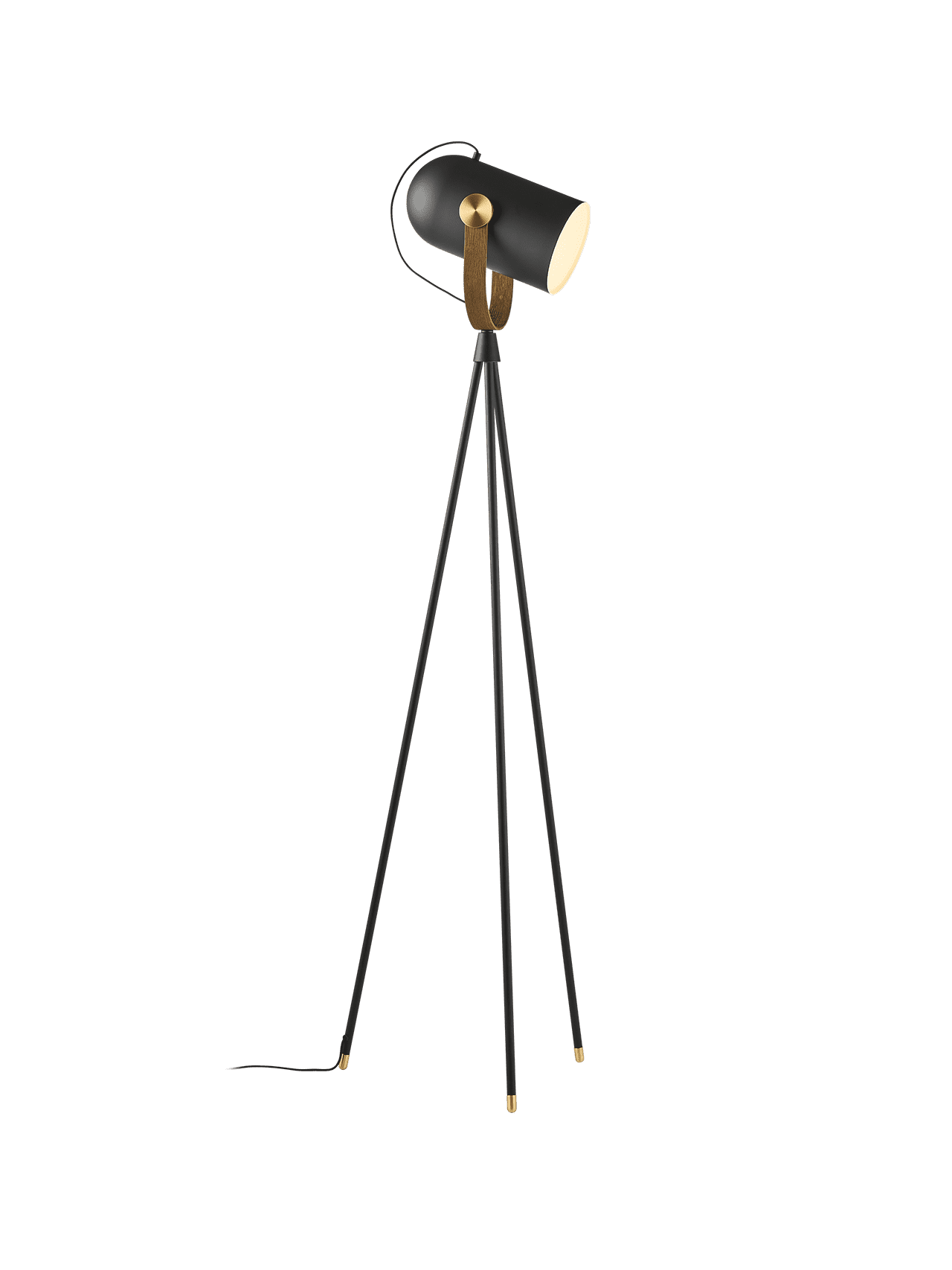 Stehlampe MODELL 362 CARRONADE II schwarz mit Gold