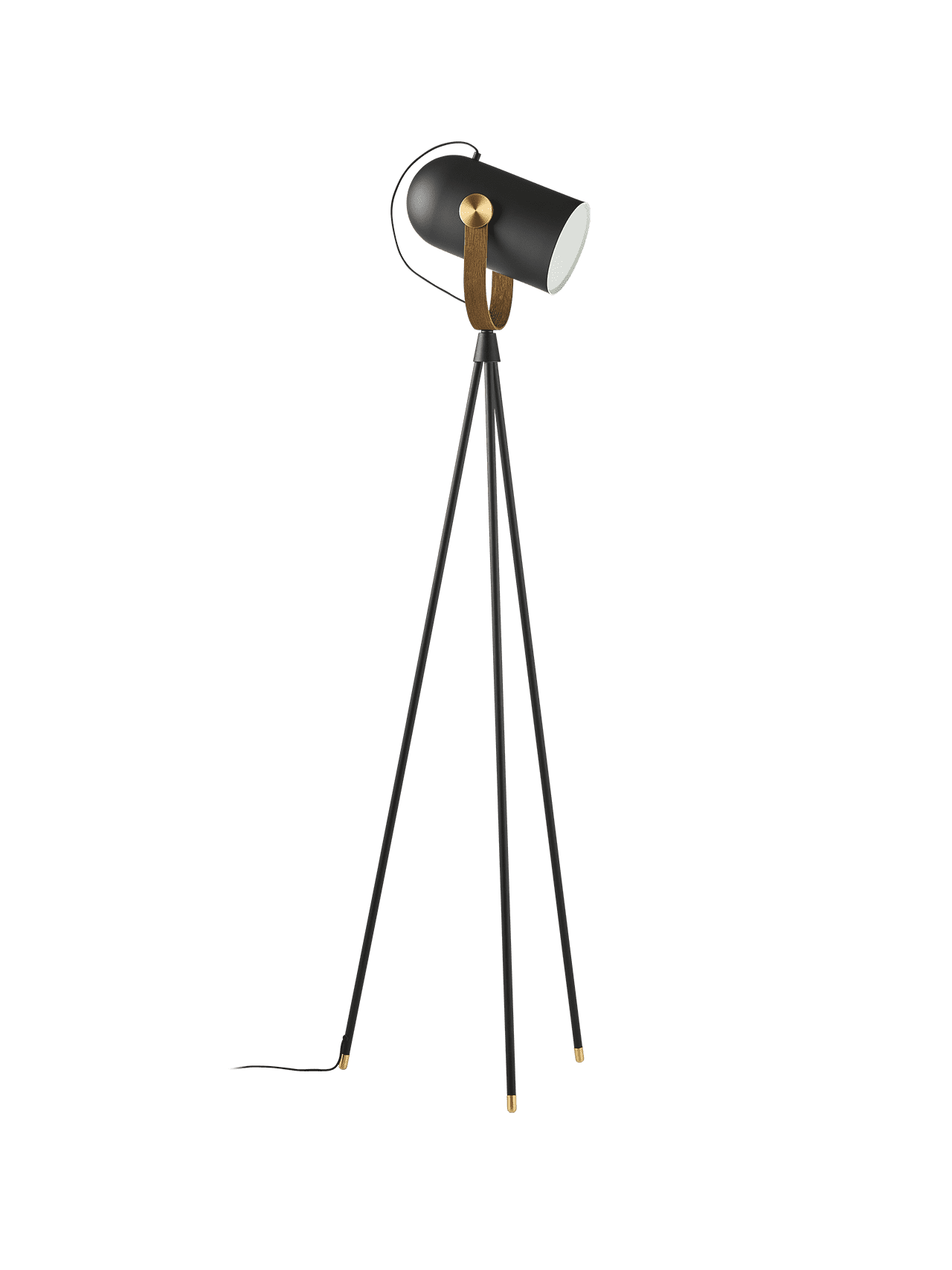 Stehlampe MODELL 362 CARRONADE II schwarz mit Gold
