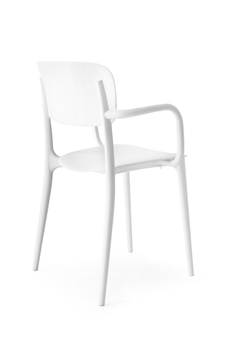 Armchair with Armrests LIBERTY white