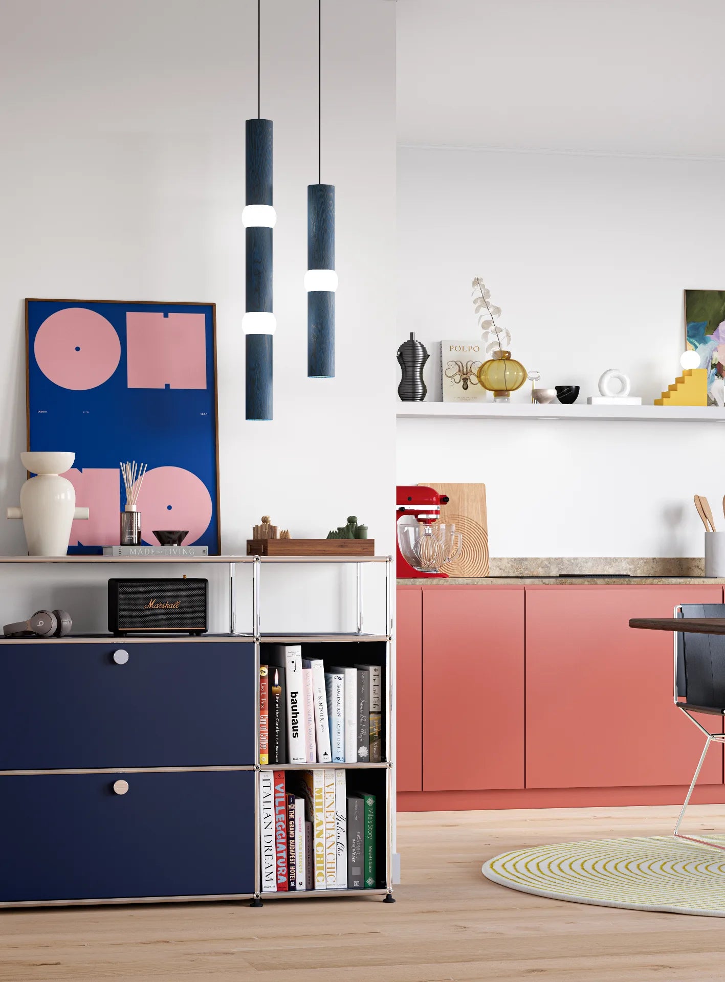 Pendelleuchte LIGHTBONE blauer Eiche