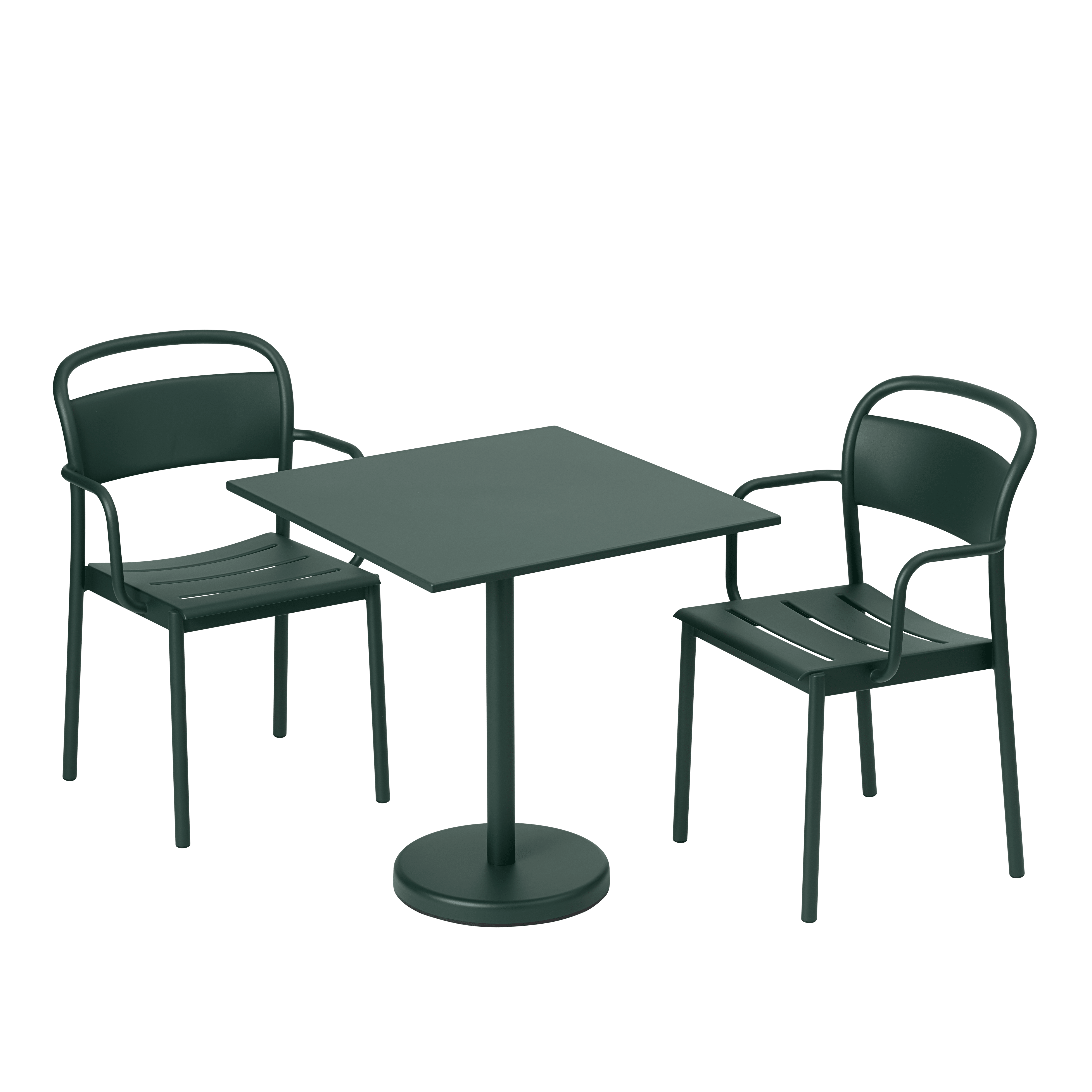 Outdoor Armchair LINEAR Dark Green Steel