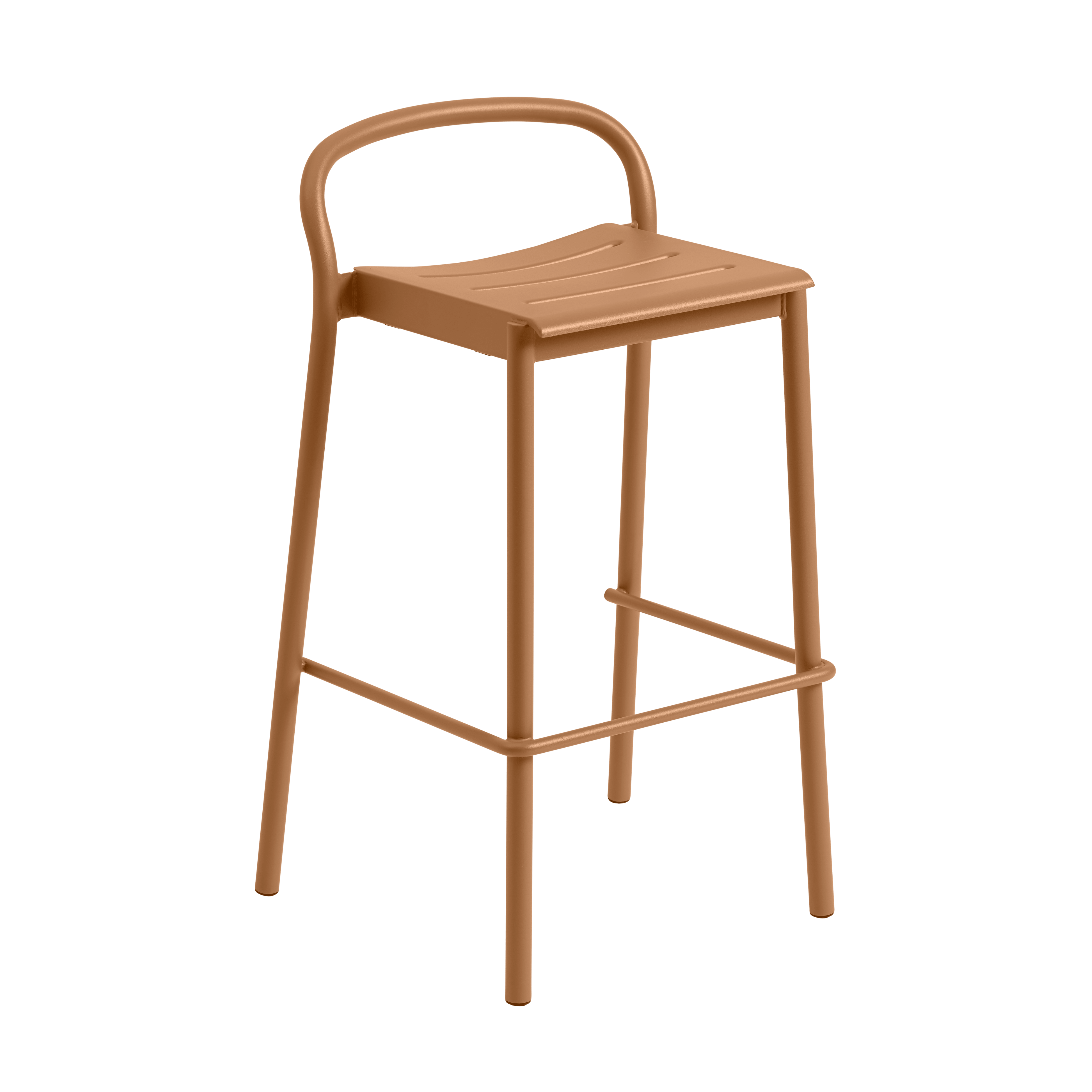 Hocker für den Außenbereich LINEAR orange Stahl