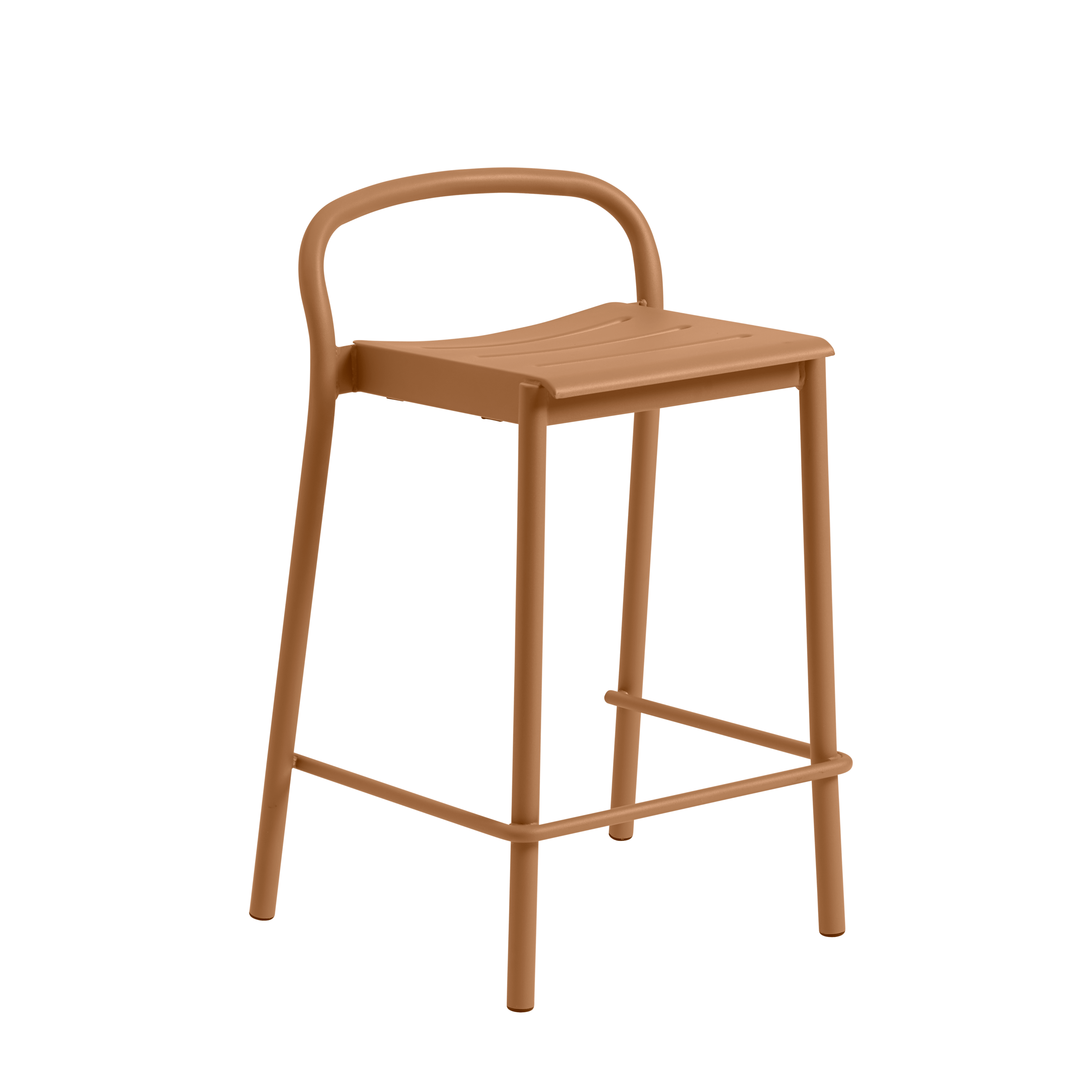 Hocker für den Außenbereich LINEAR orange Stahl