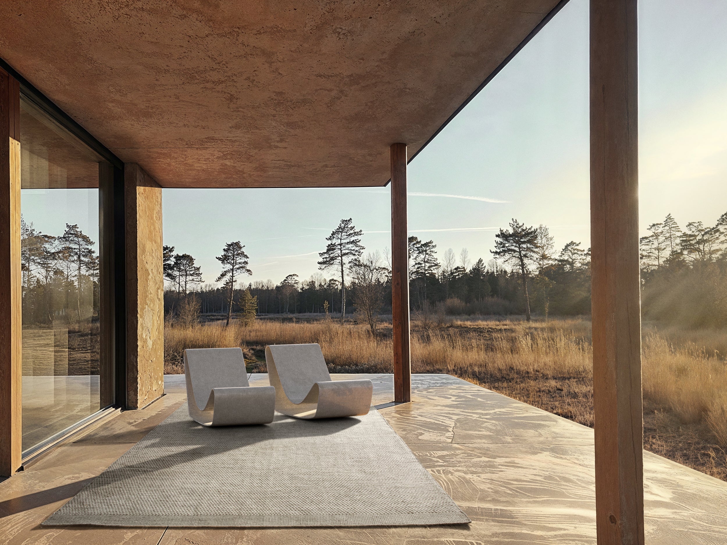 Teppich ADONIC MIST - STEEL grau