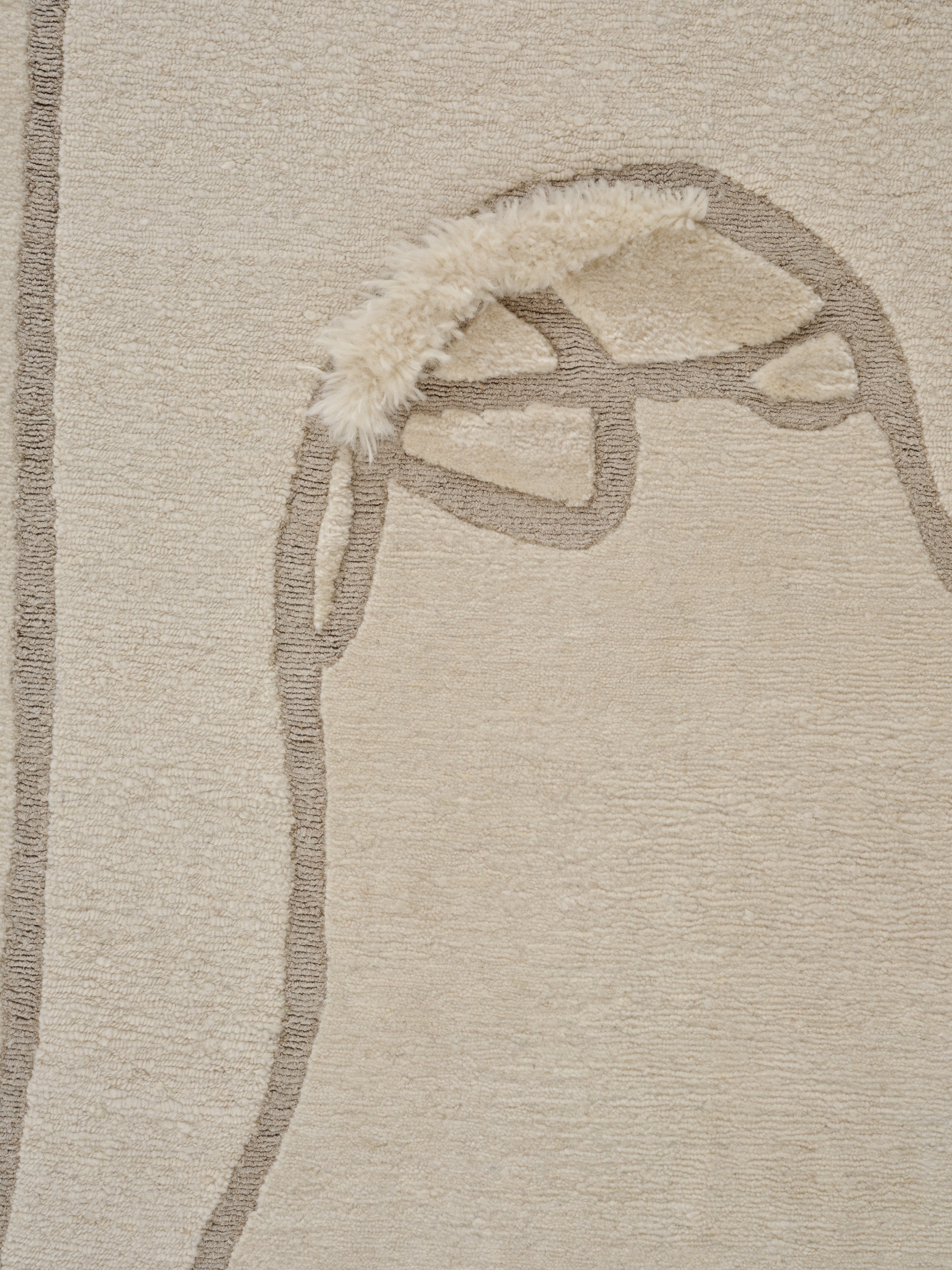 Dekorativer Teppich DUO SELF beige