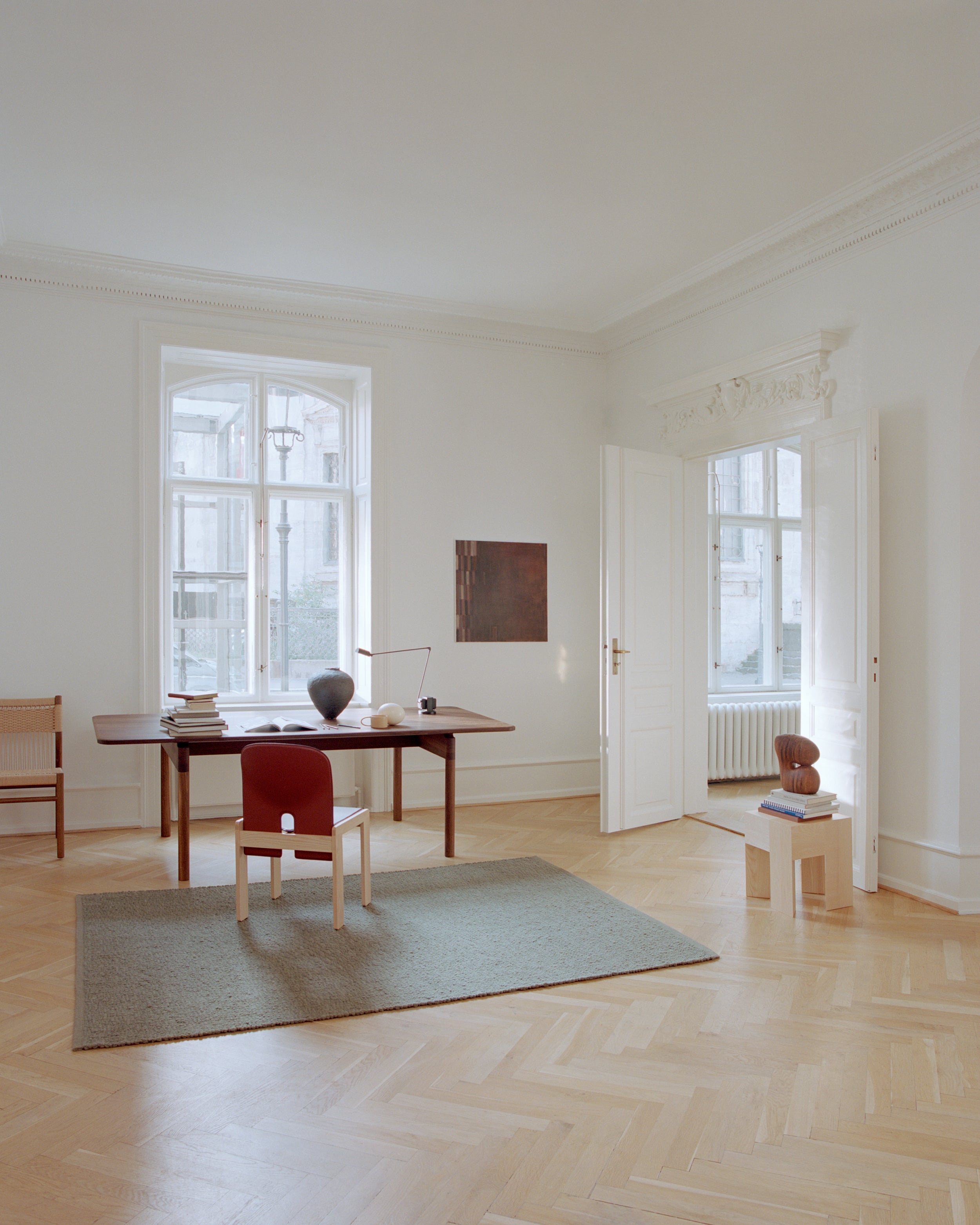 PEBBLED POEM Green Moss Rug