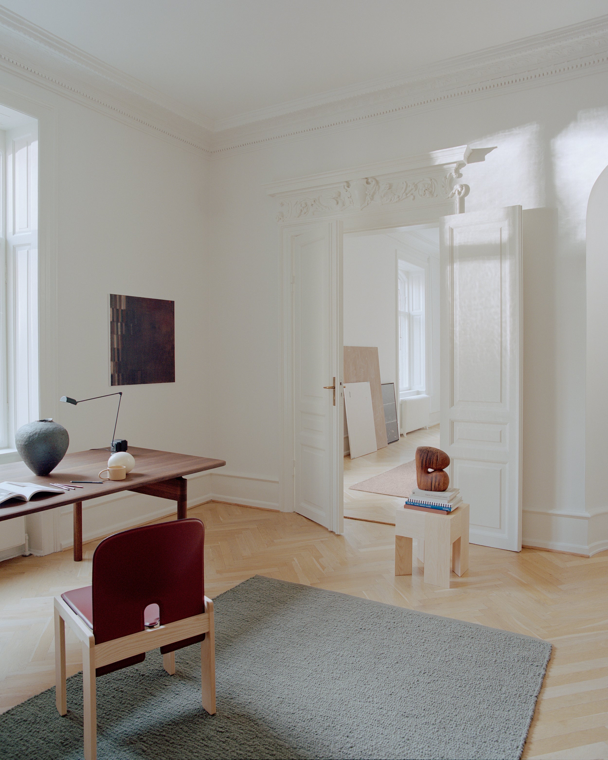 PEBBLED POEM Green Moss Rug