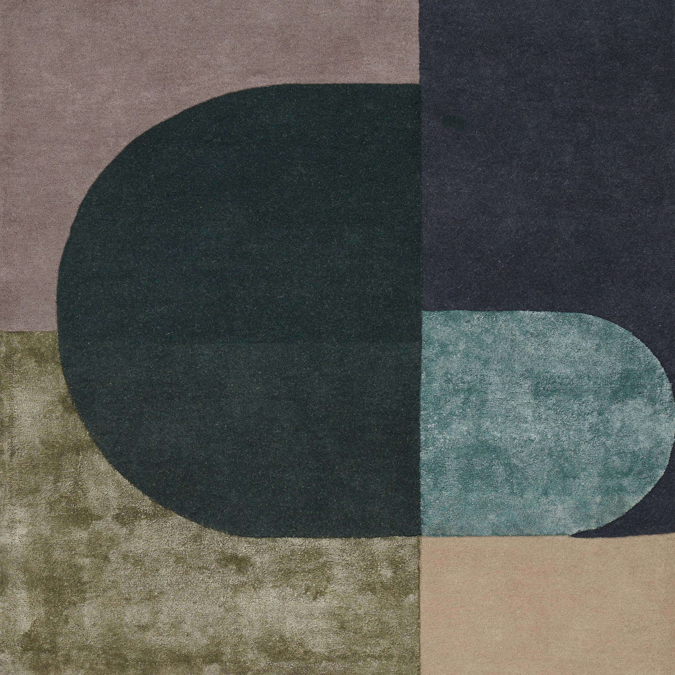 Teppich VILJA - GRÜN beige mit grünem
