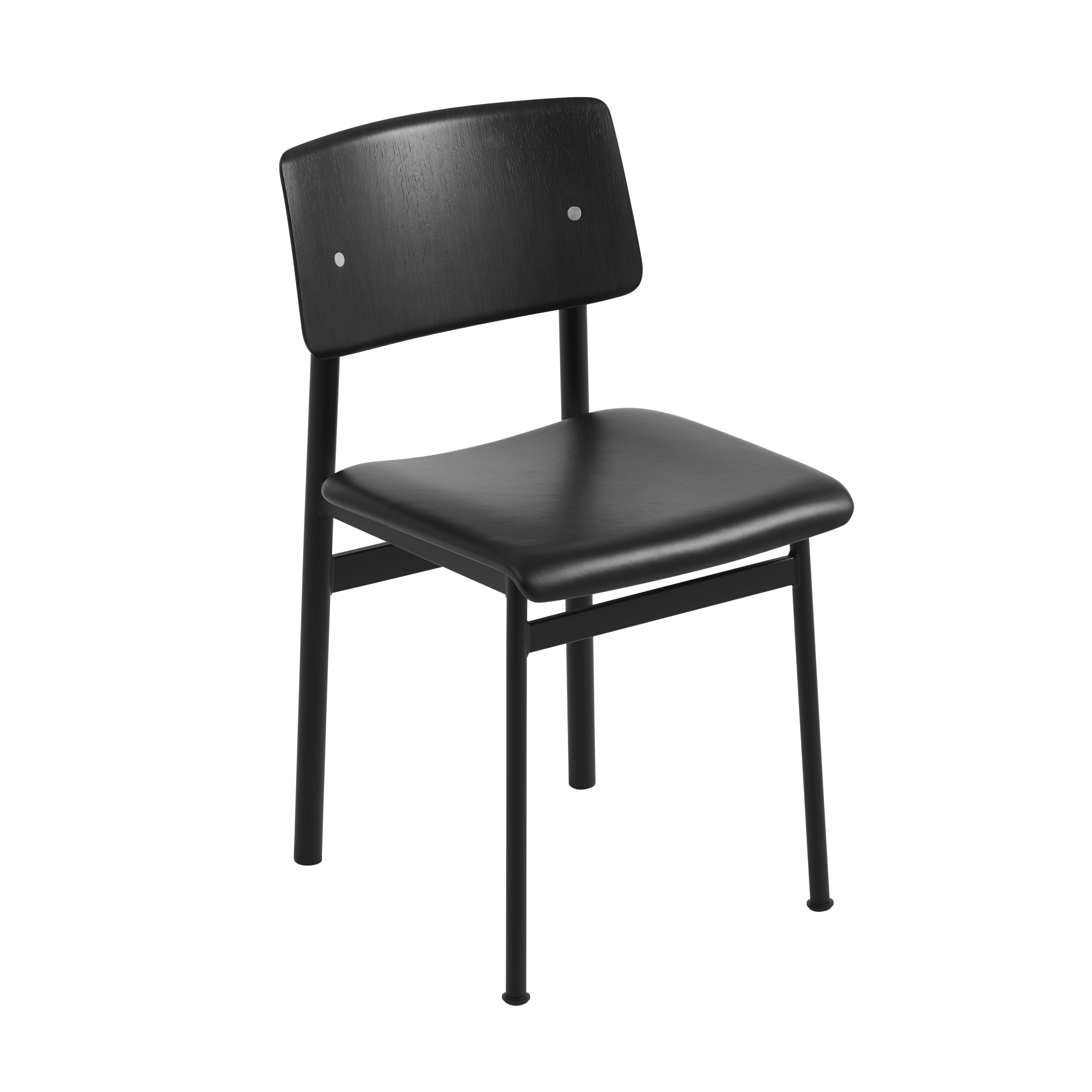Stuhl LOFT schwarzes Eichenfurnier mit schwarzem Gestell