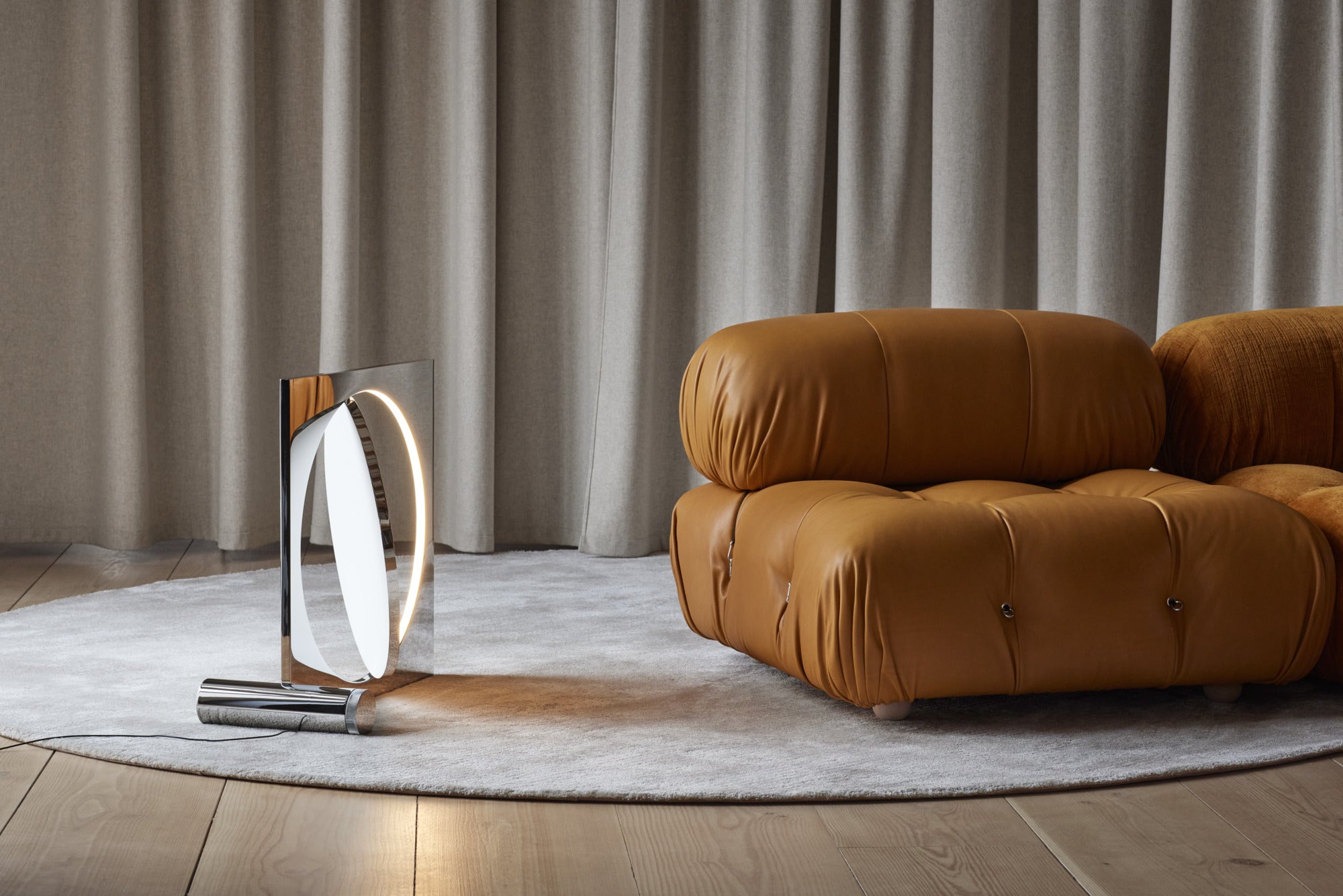 MOONSETTER chrome floor lamp