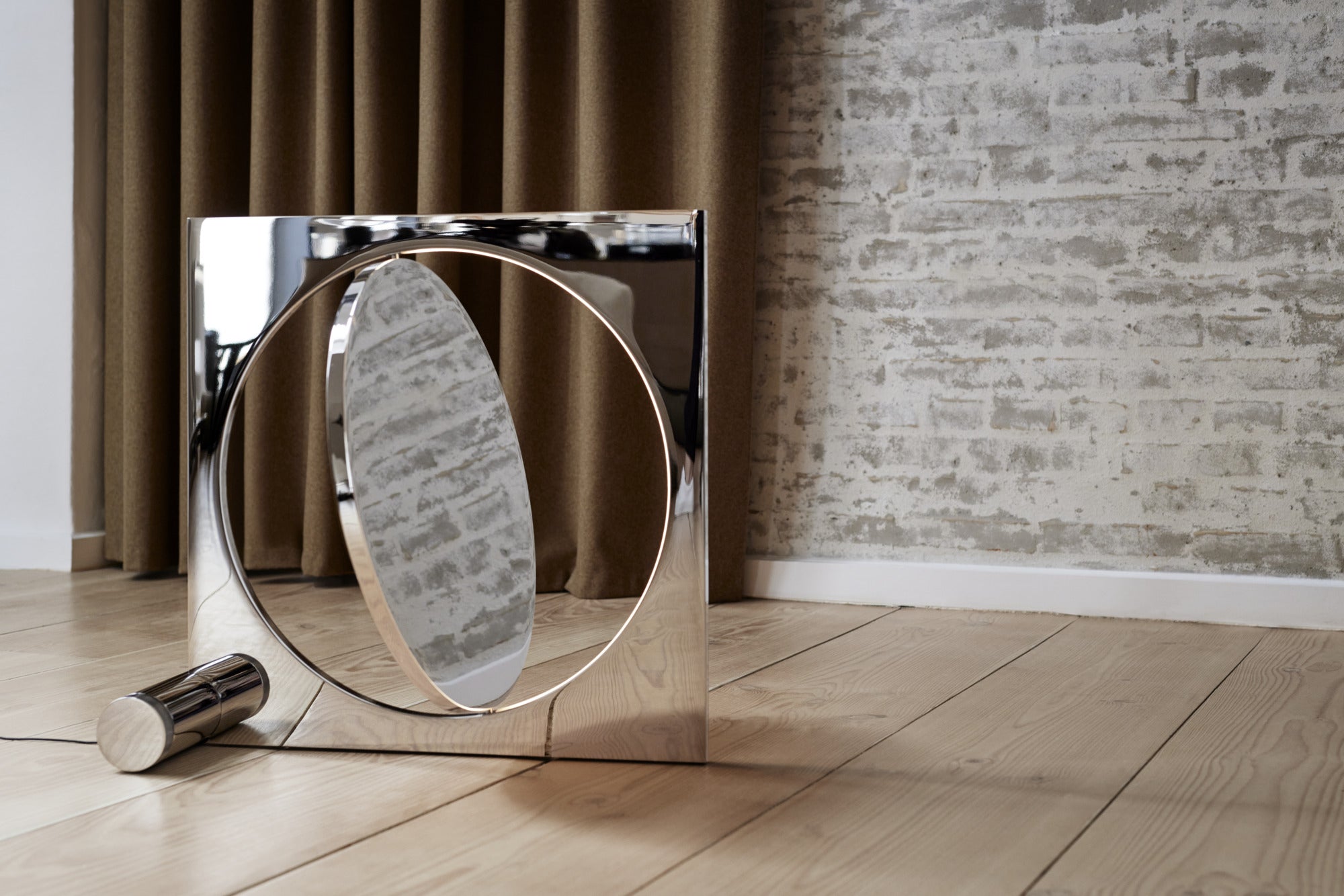 MOONSETTER chrome floor lamp