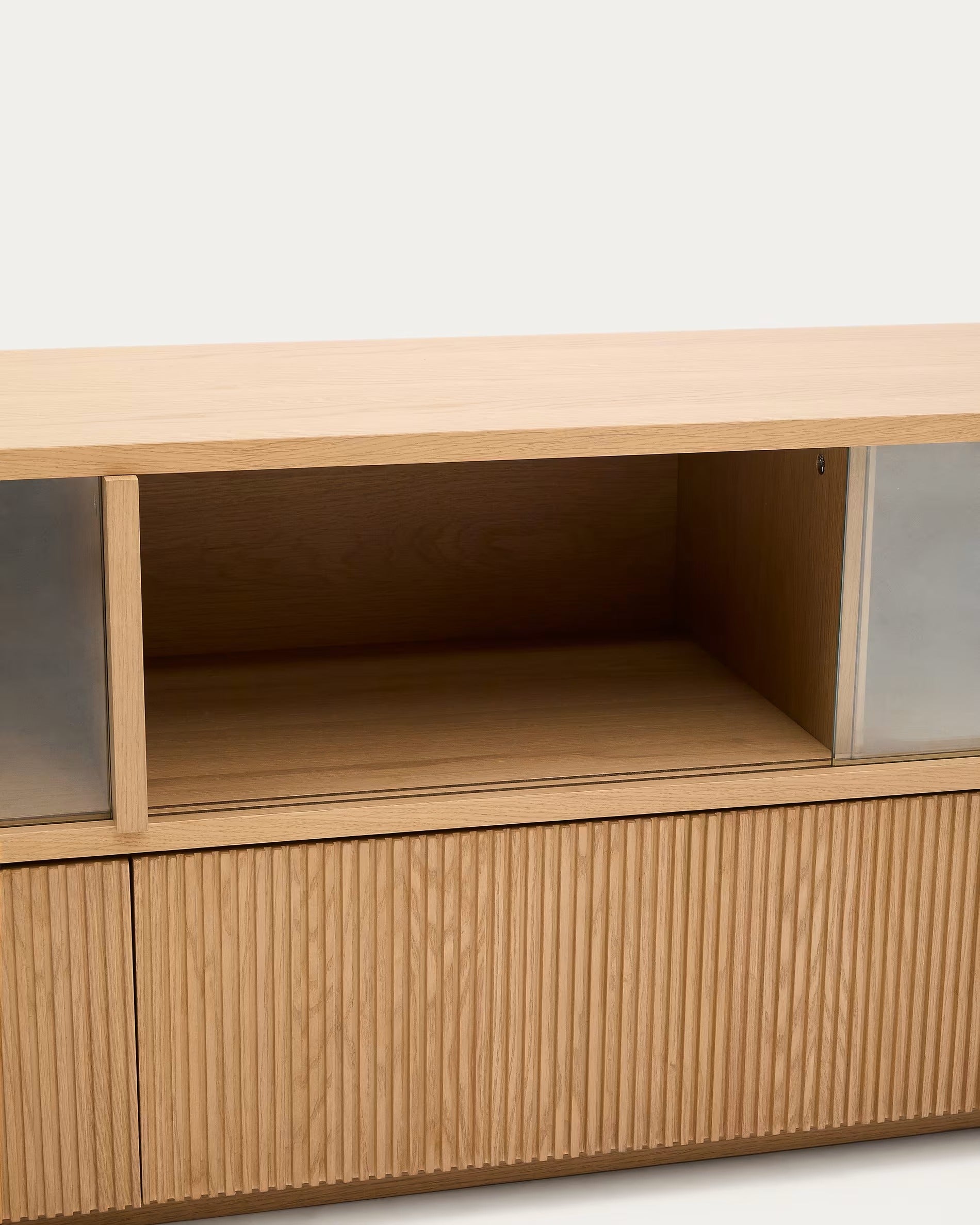 RTV-Sideboard mit zwei Schubladen HELVINE Eichenfurnier