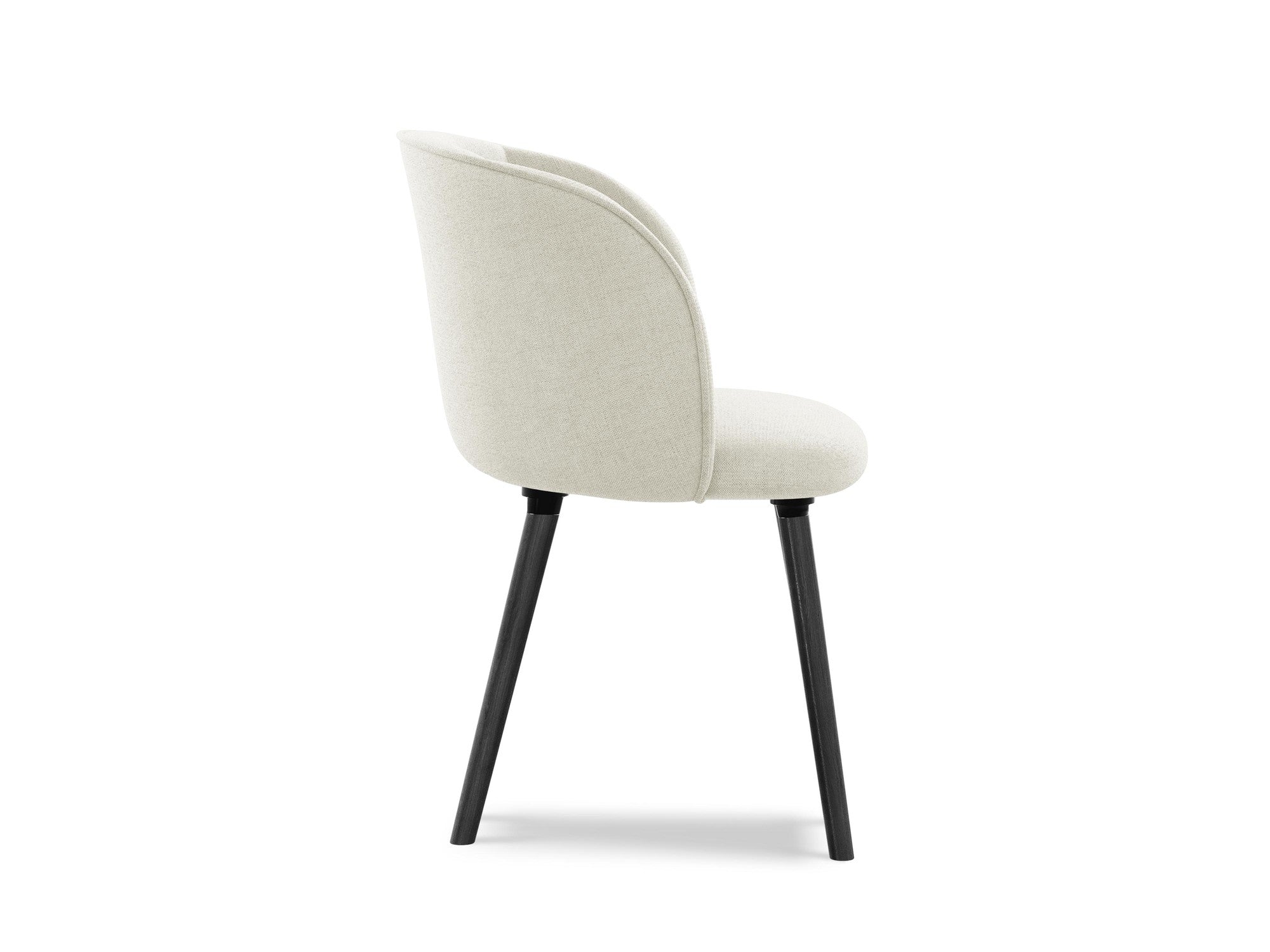 Stuhl MAIA beige mit schwarzem Eichenfuß