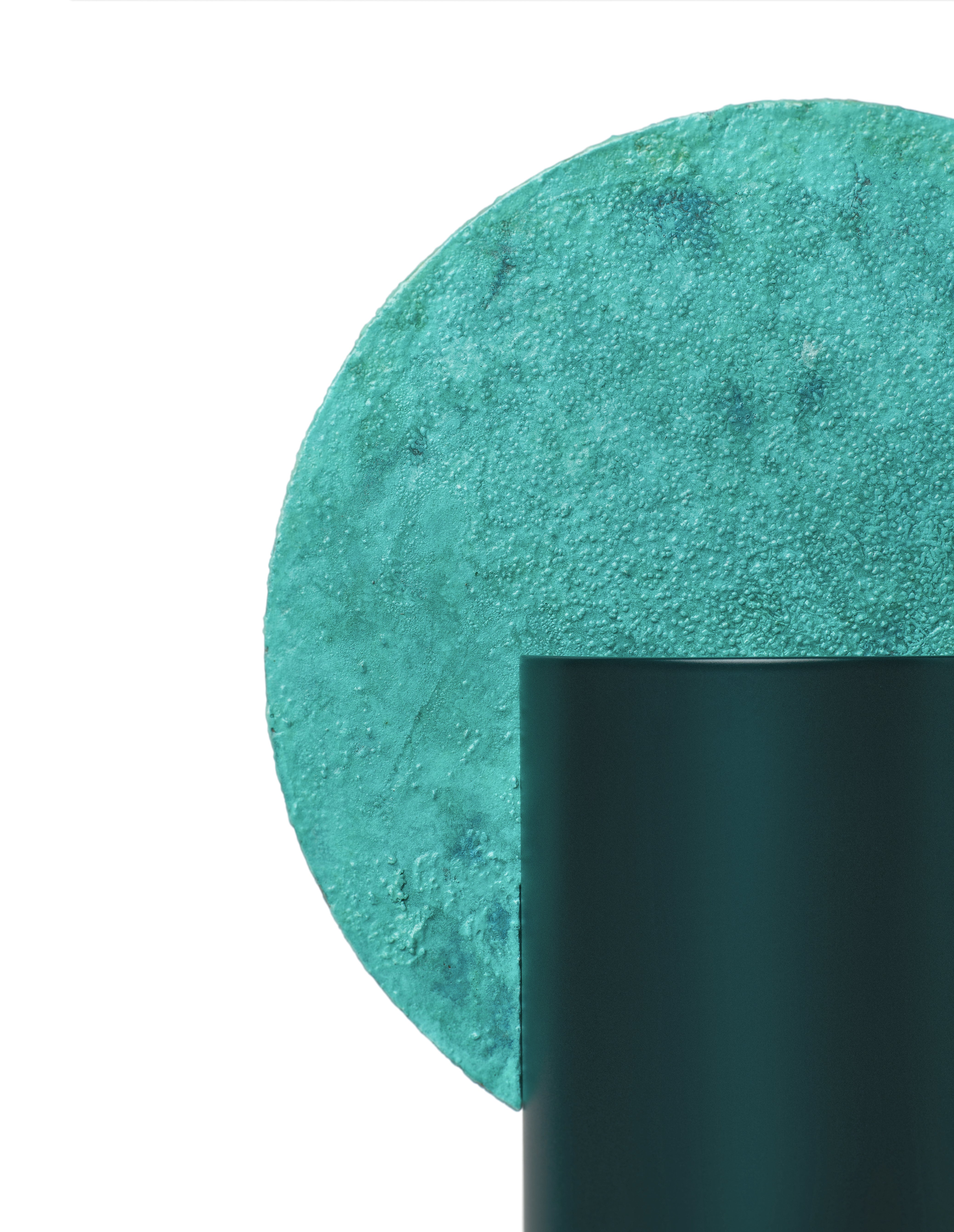 MALEVICH Vase - NUMBERED EDITION green with oxidized copper