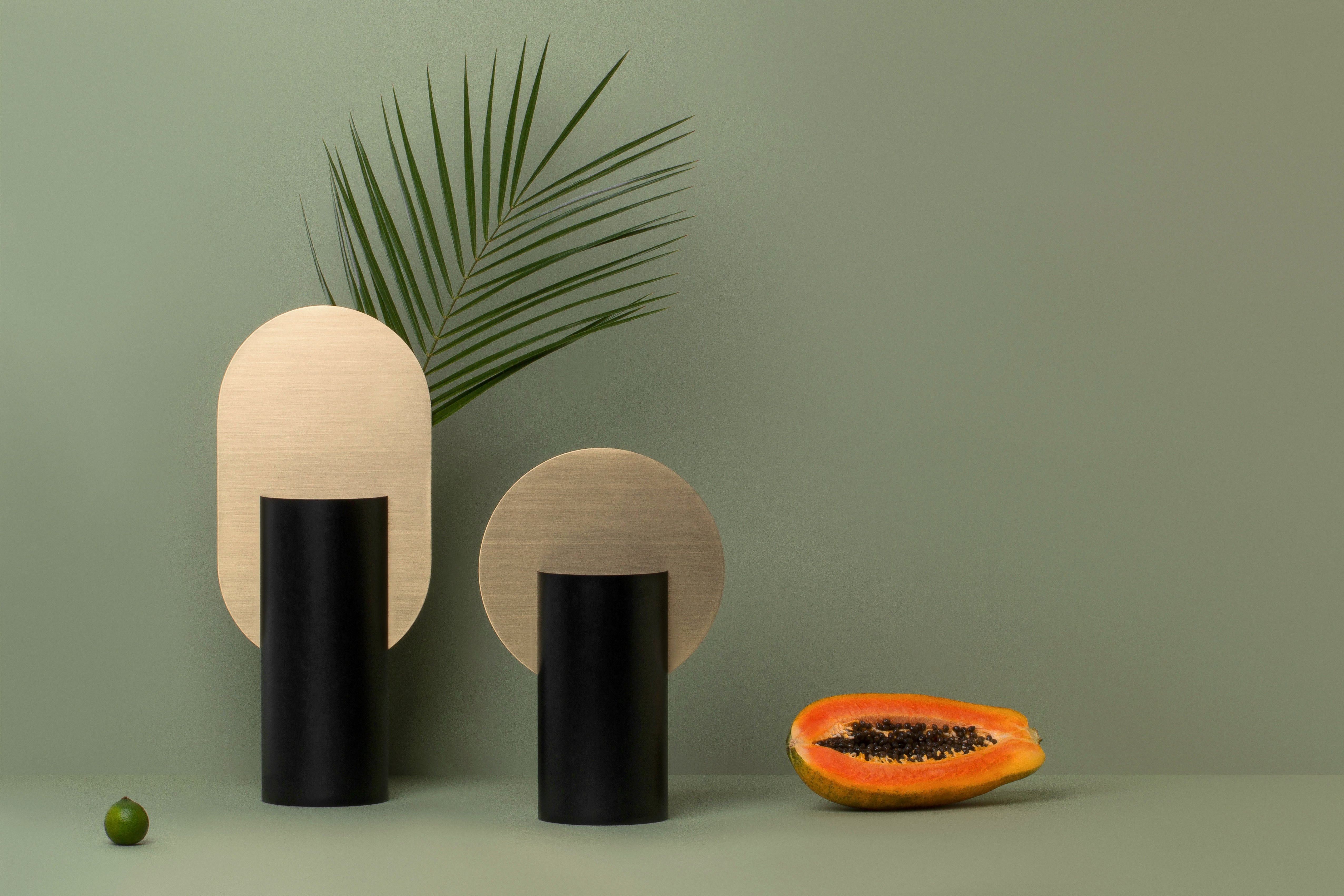 MALEVICH Black Vase with Brass