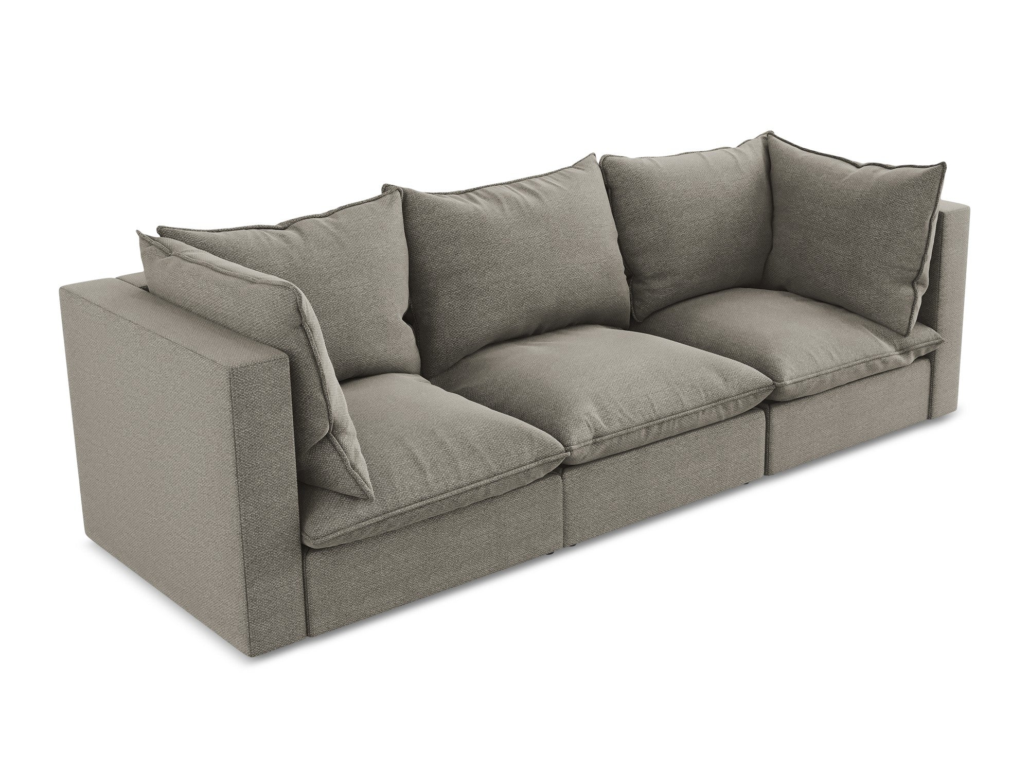 3-Seater Sofa MANAO Gray Boucle