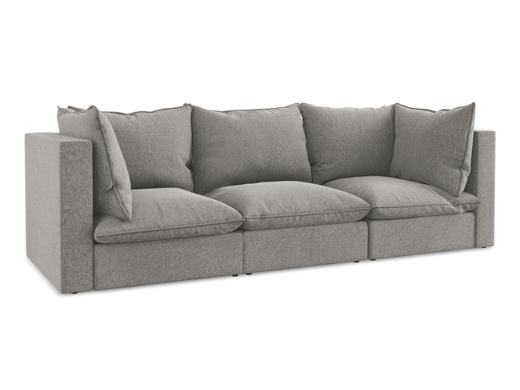 Velvet Sofa for 3 People MANAO Gray