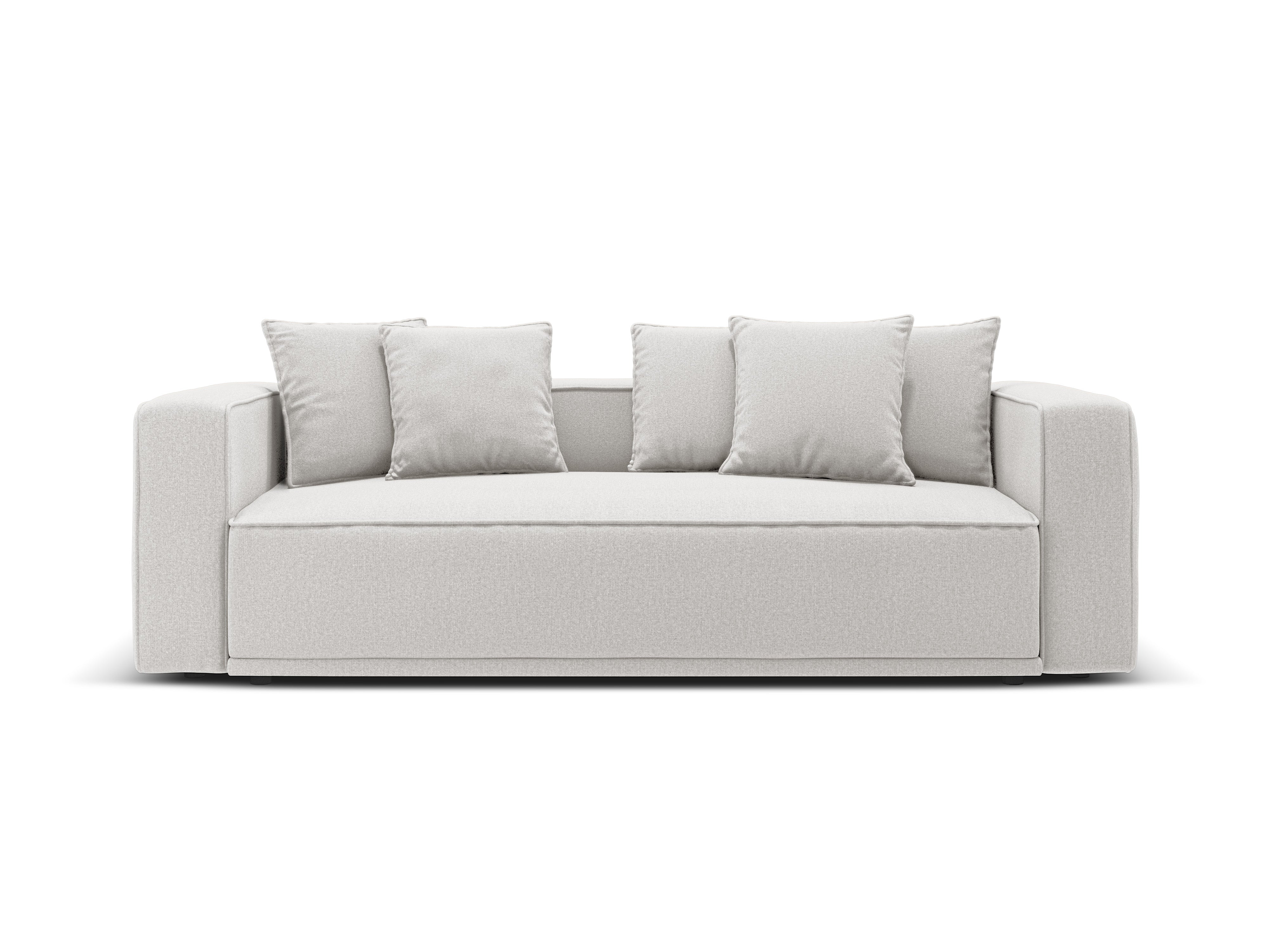 RIBES Silver Chenille Sofa with Sleeping Function