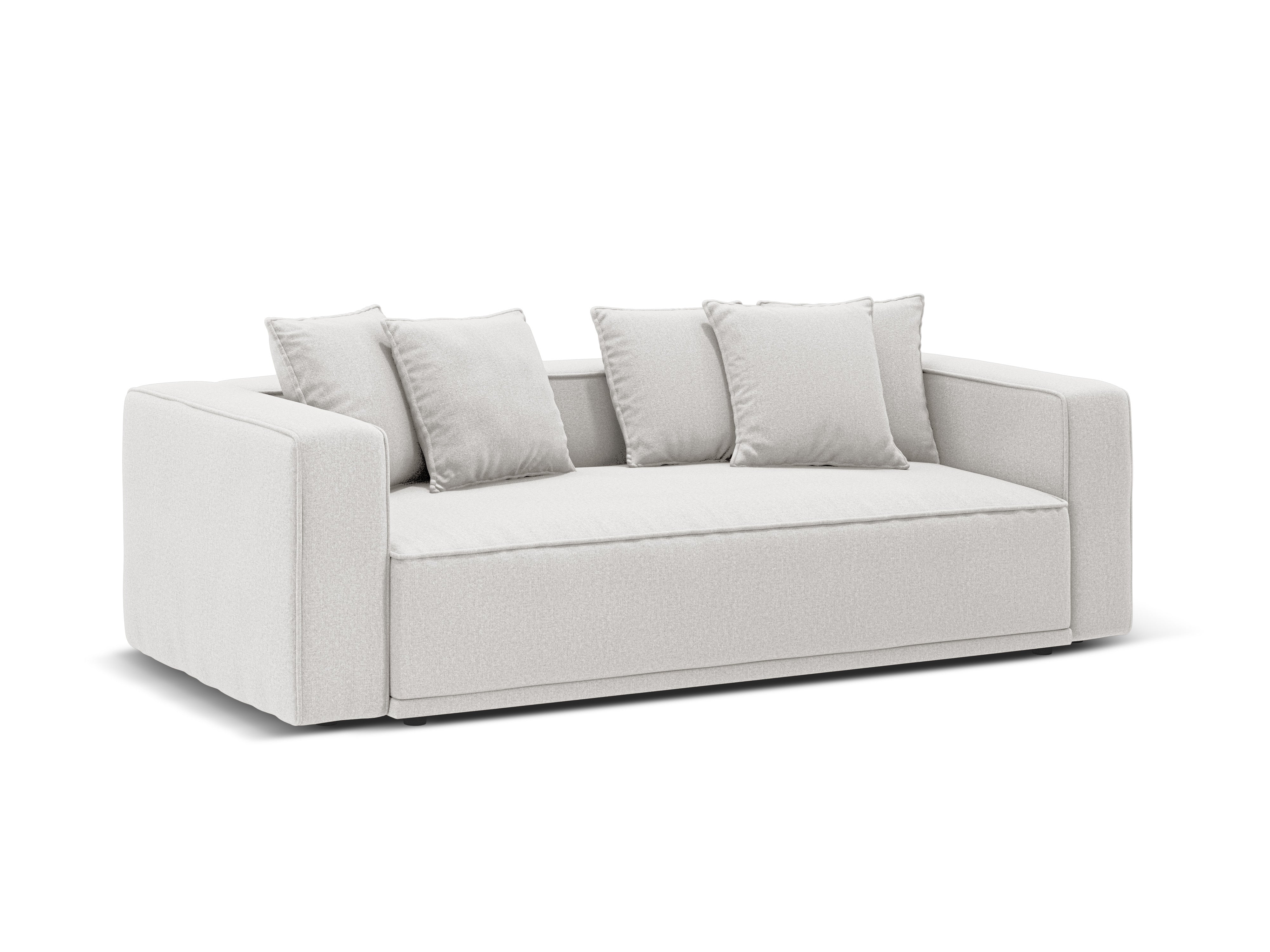 RIBES Silver Chenille Sofa with Sleeping Function