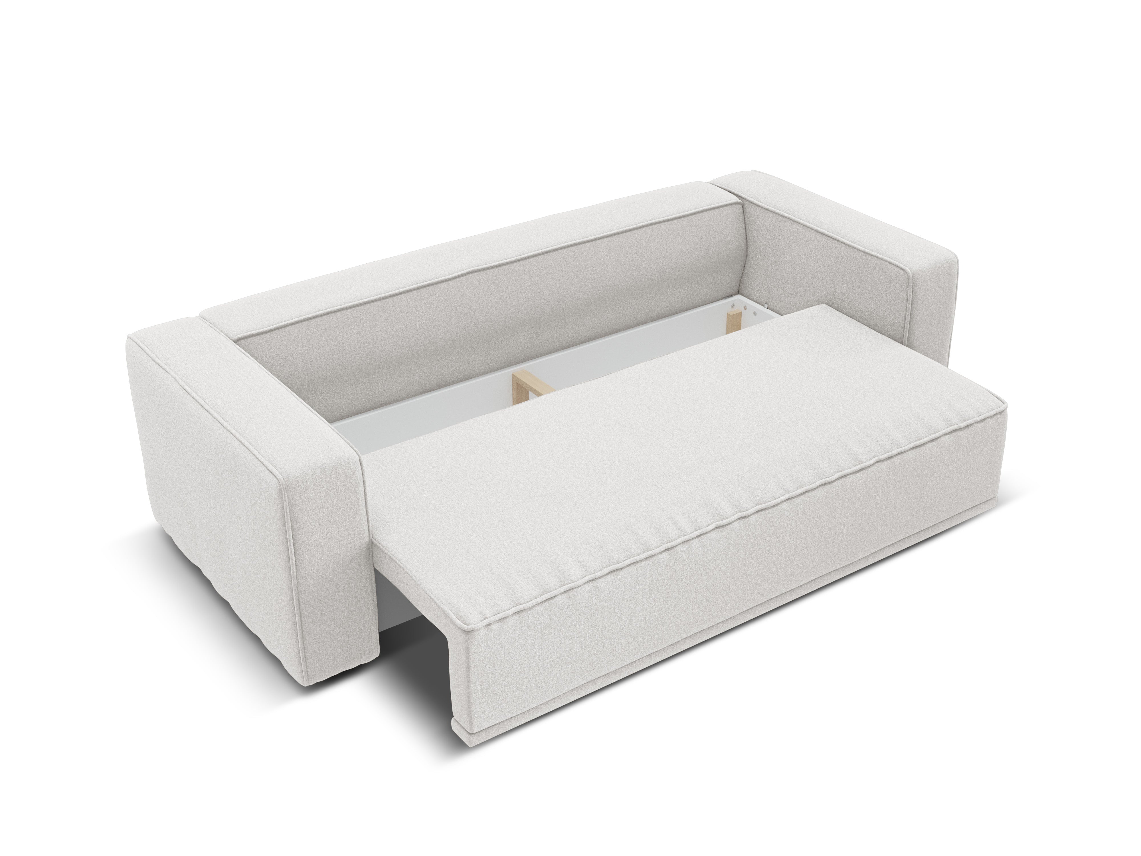RIBES Silver Chenille Sofa with Sleeping Function