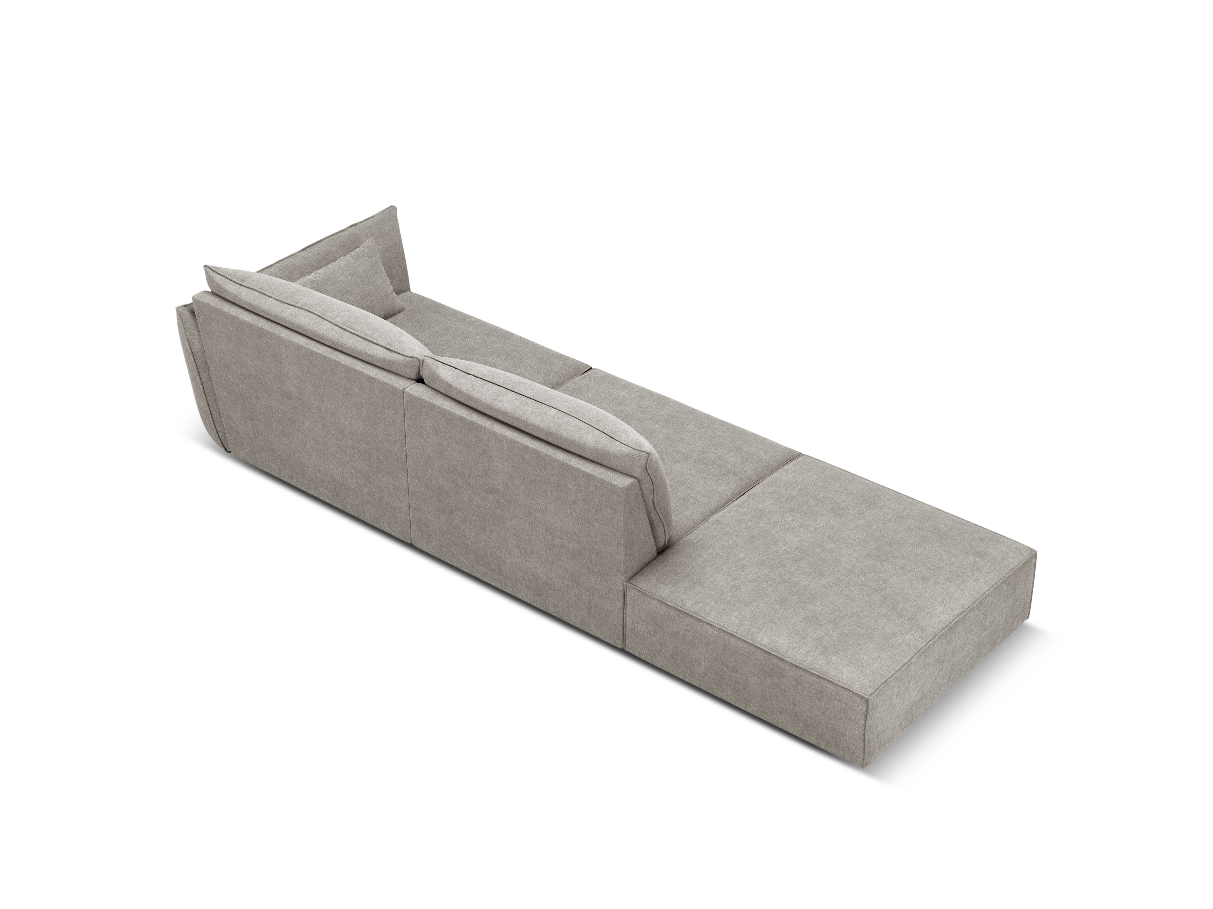 Sofa im Sofa -Stoff gelassen -offen offener Vanda Jasnoszary