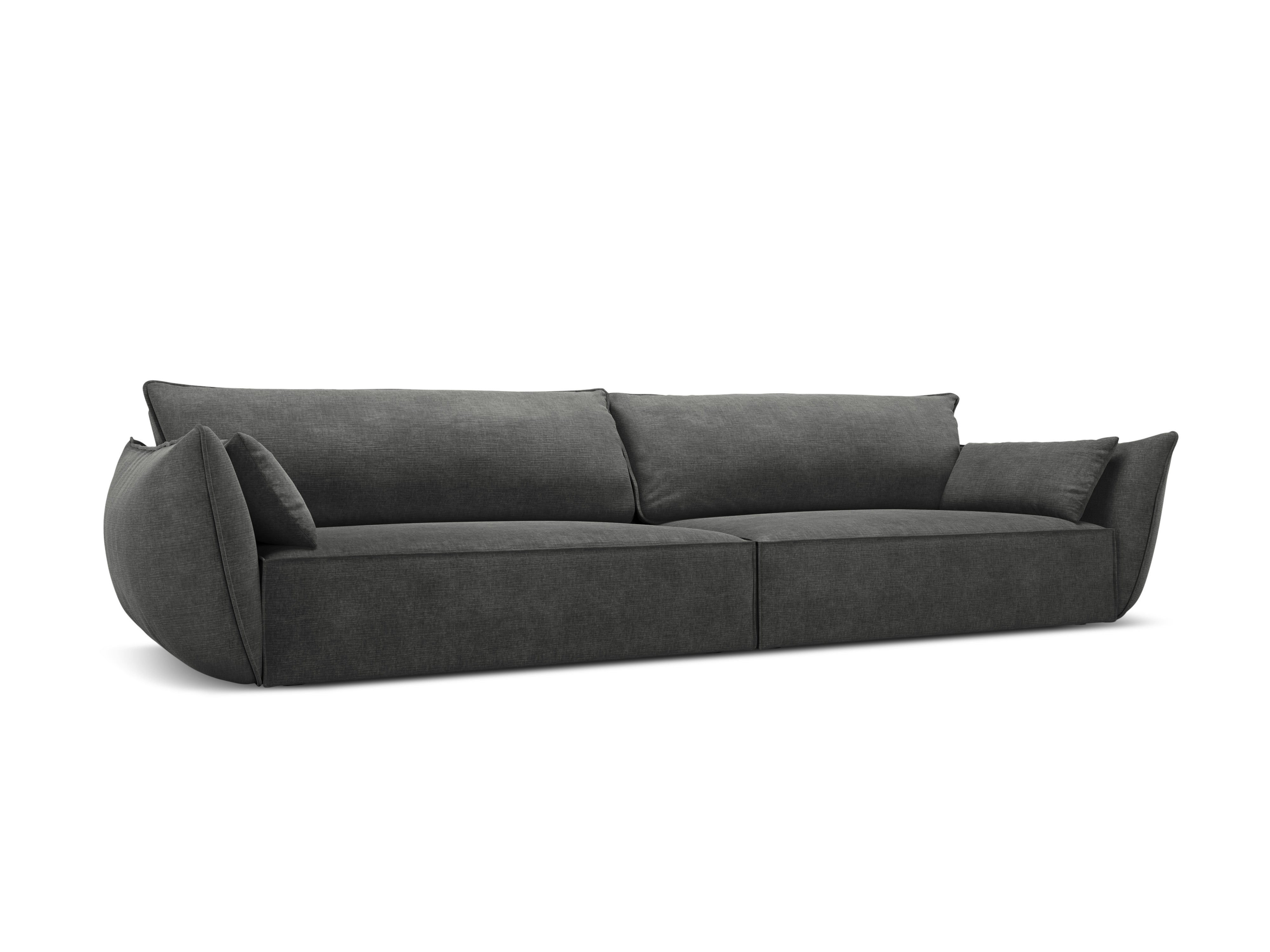 Sofa im Sofa Stoff aus 4-Personen Vanda Dunkelgrau