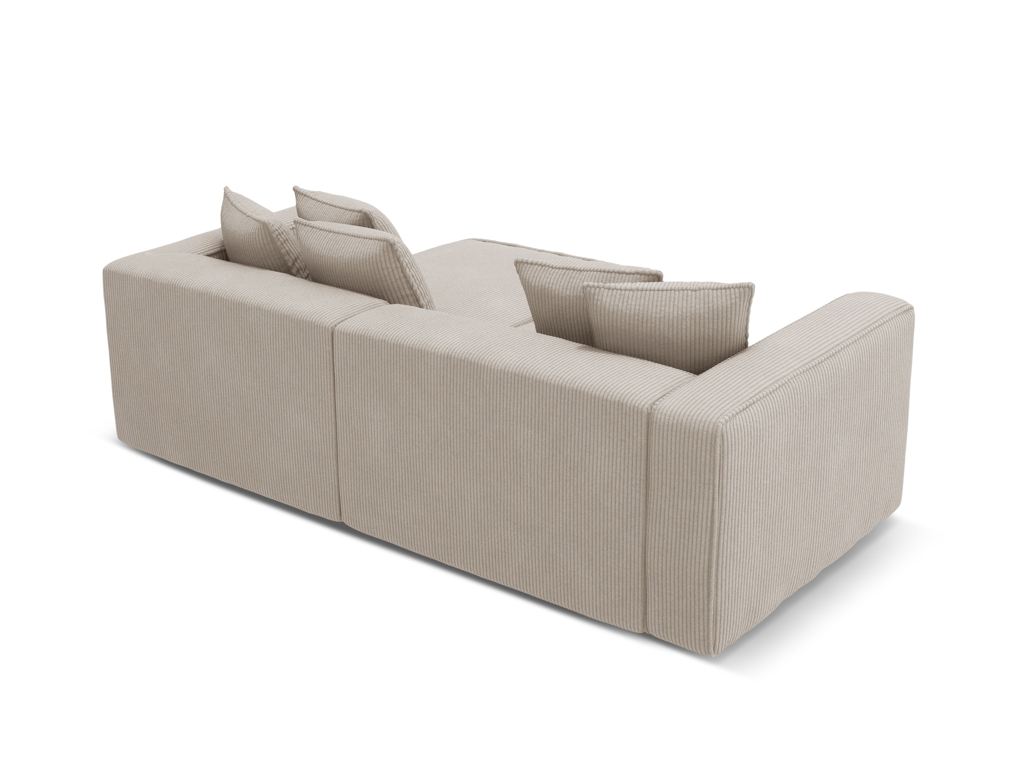 Linksseitige Schlafcouch RIBES in beigem Cord