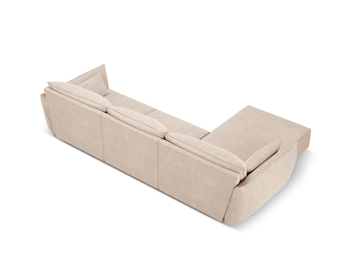 Eine Ecke im Szenil-Stoff links 4-Personen Beige Vanda